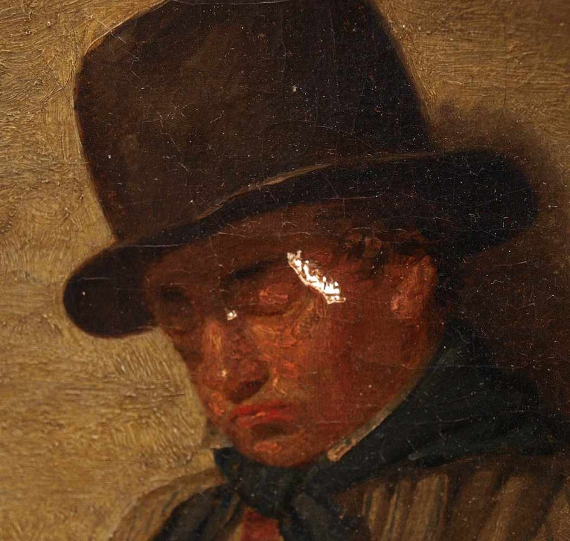Schmidt, Willem Hendrik1809-1849. Schlafender Bauer, in der Hand seine erloschene Tonpfeife haltend. - Image 6 of 8
