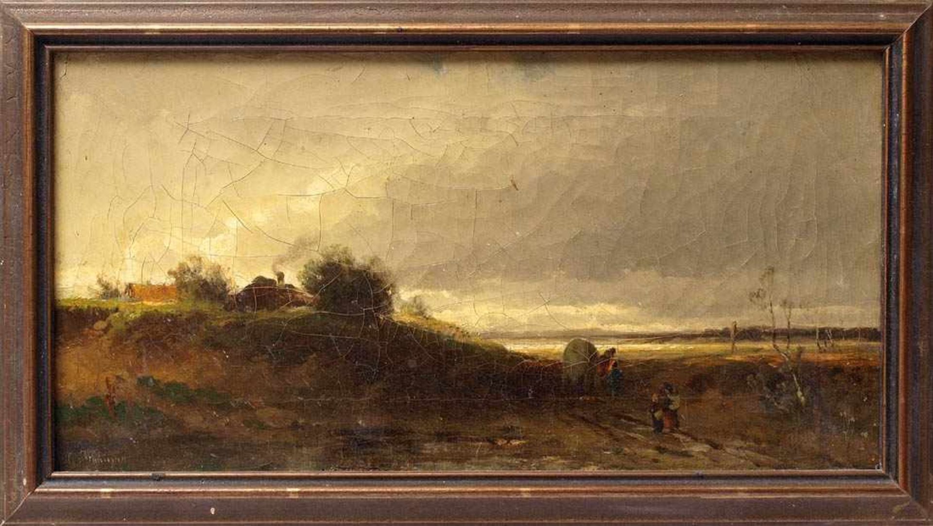 Wimmer, ConradMünchen 1844 - 1905. Küstenlandschaft unter stürmischem Himmel. Im Vordergrund - Bild 2 aus 8