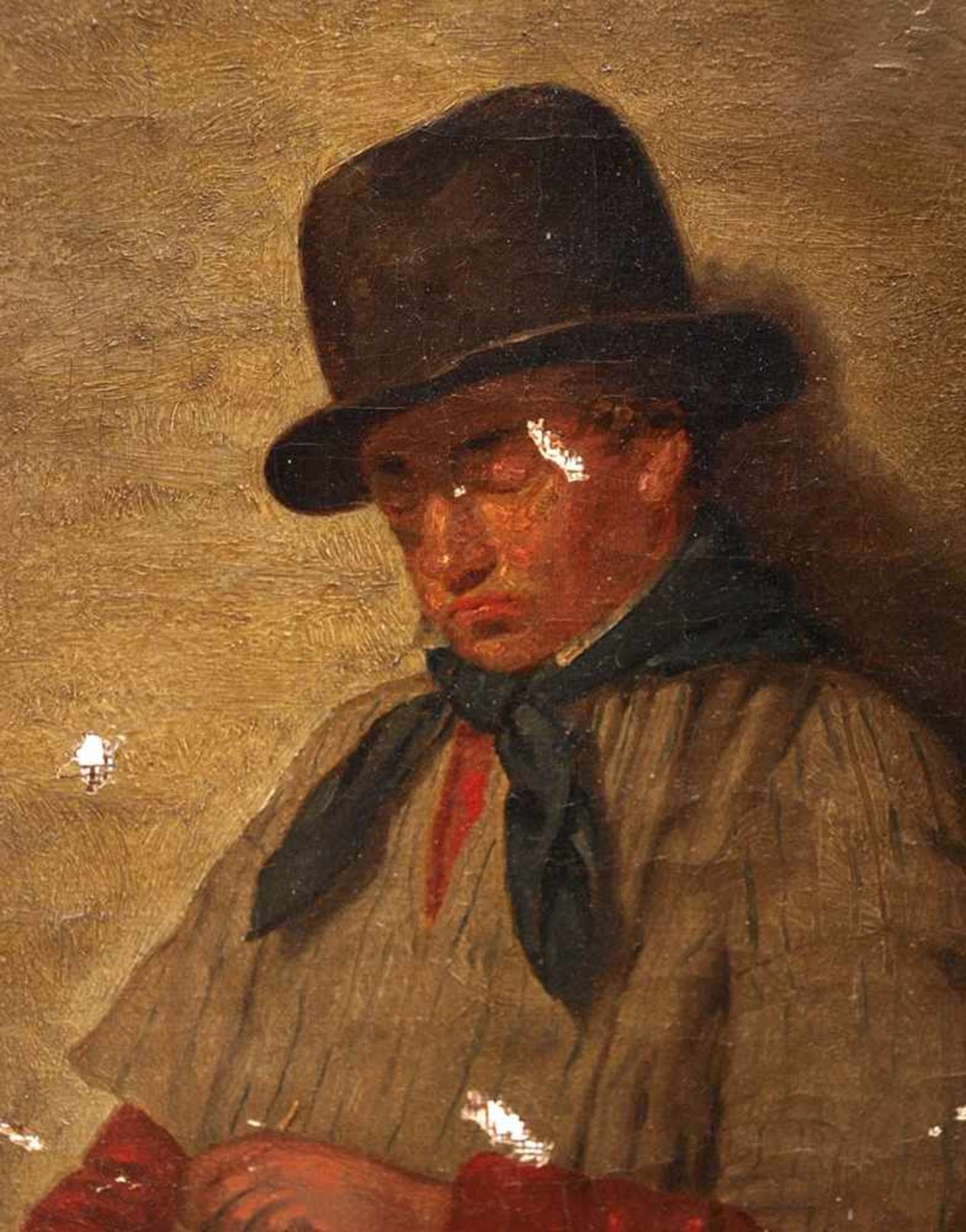 Schmidt, Willem Hendrik1809-1849. Schlafender Bauer, in der Hand seine erloschene Tonpfeife haltend. - Image 7 of 8