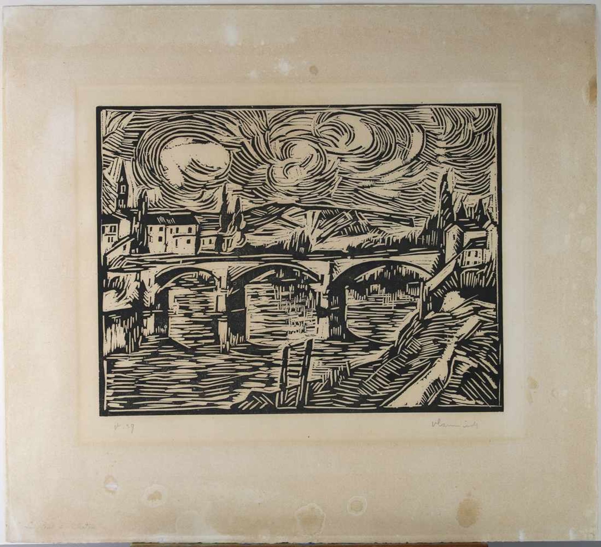 Vlaminck, Maurice de1876 Paris - 1958 Rueil-la-Gadelière. Le Pont a Chatou (Entstehung 1914). - Bild 6 aus 6