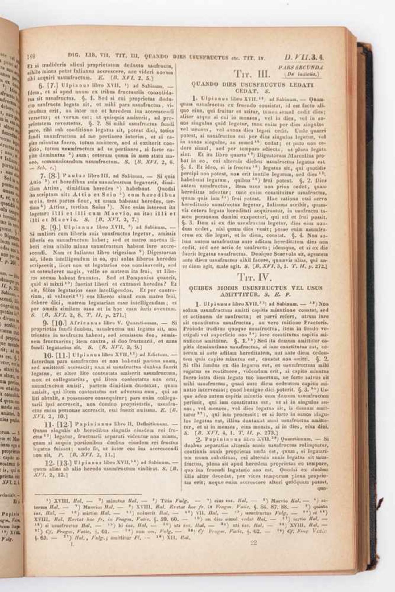 Gebr. Kriegel: Corpus Juris Civilis3 Bände. Baumgärtner Leipzig 1887 (17. Auflage). Halbledereinband - Bild 3 aus 4