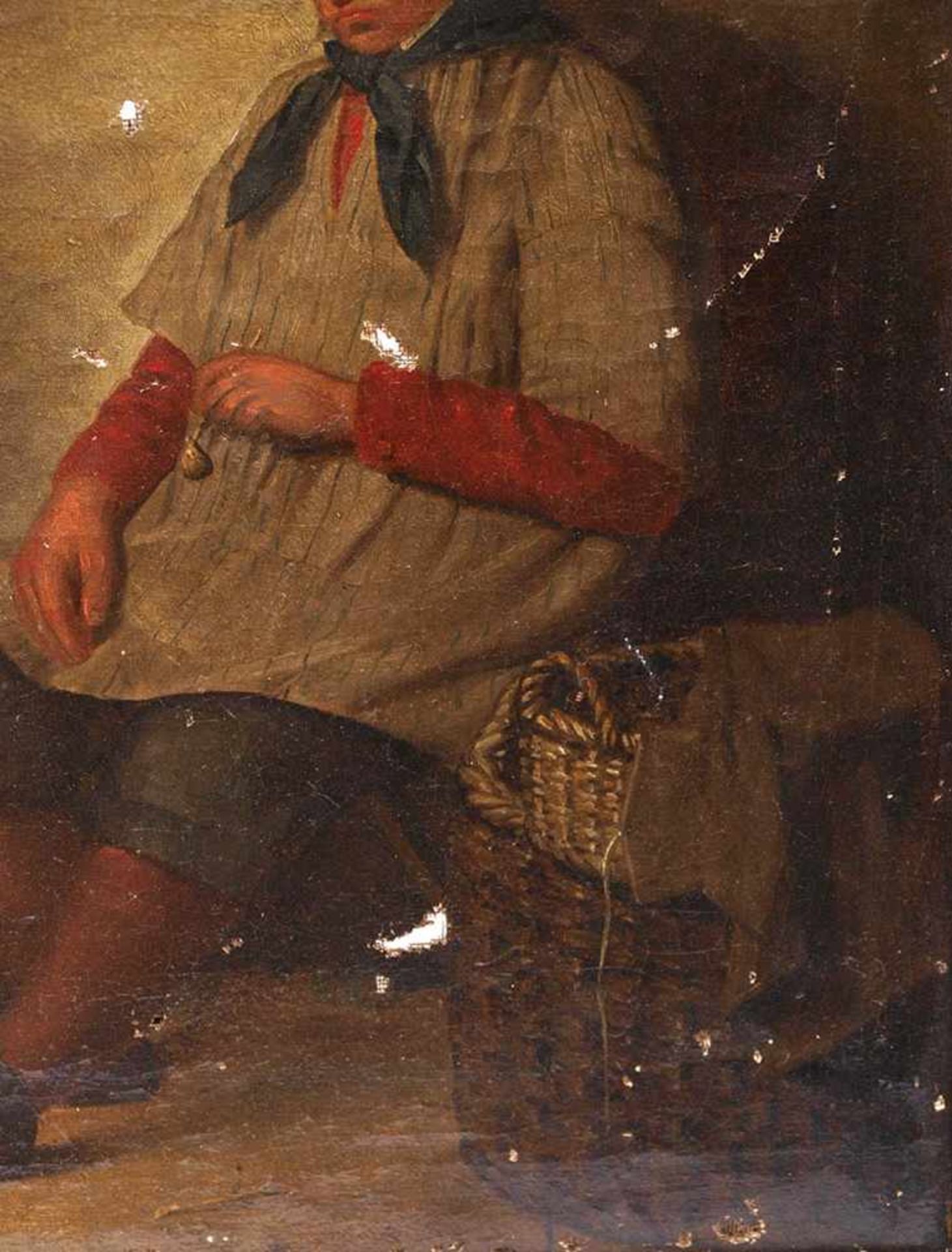 Schmidt, Willem Hendrik1809-1849. Schlafender Bauer, in der Hand seine erloschene Tonpfeife haltend. - Image 4 of 8