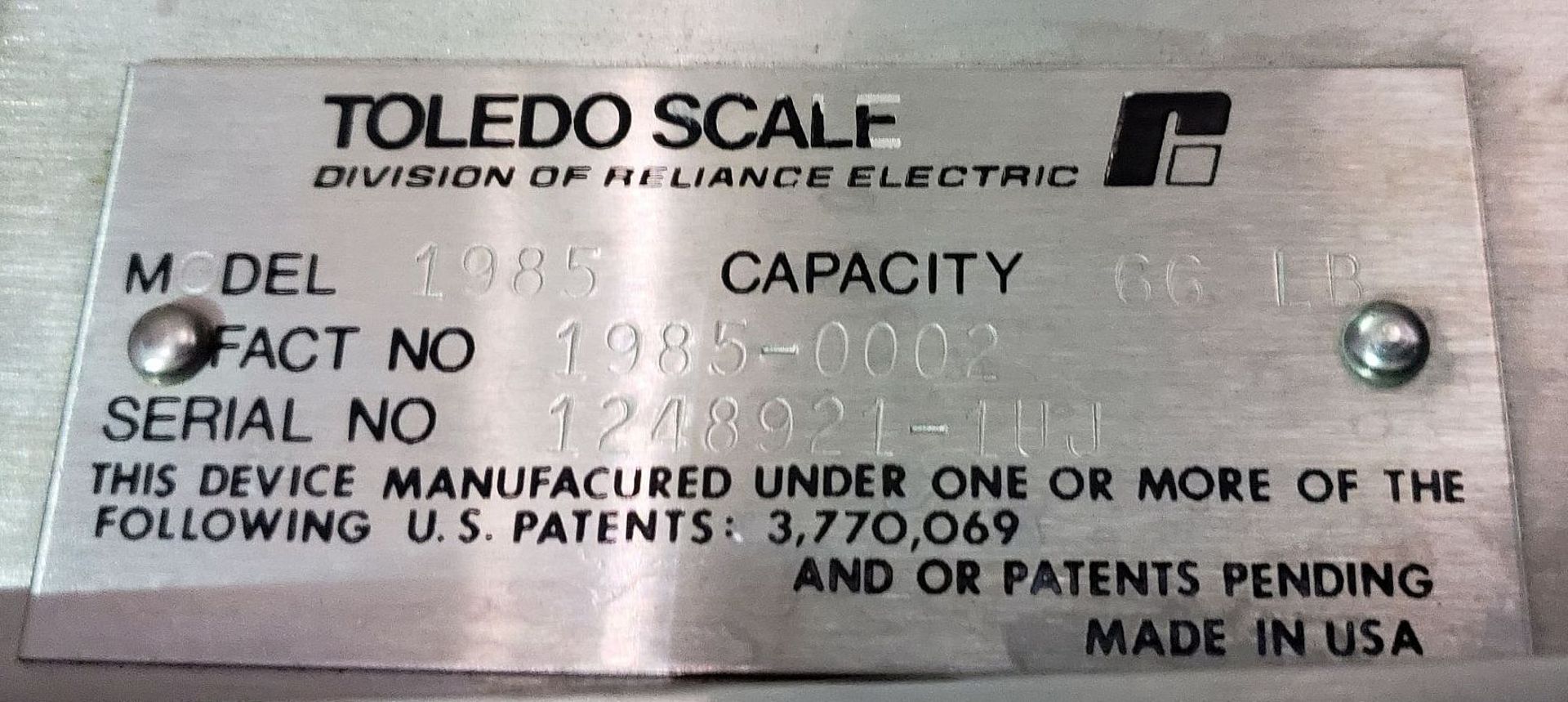 Mettler Toledo Table Top Scale, model 1985 - Image 9 of 9