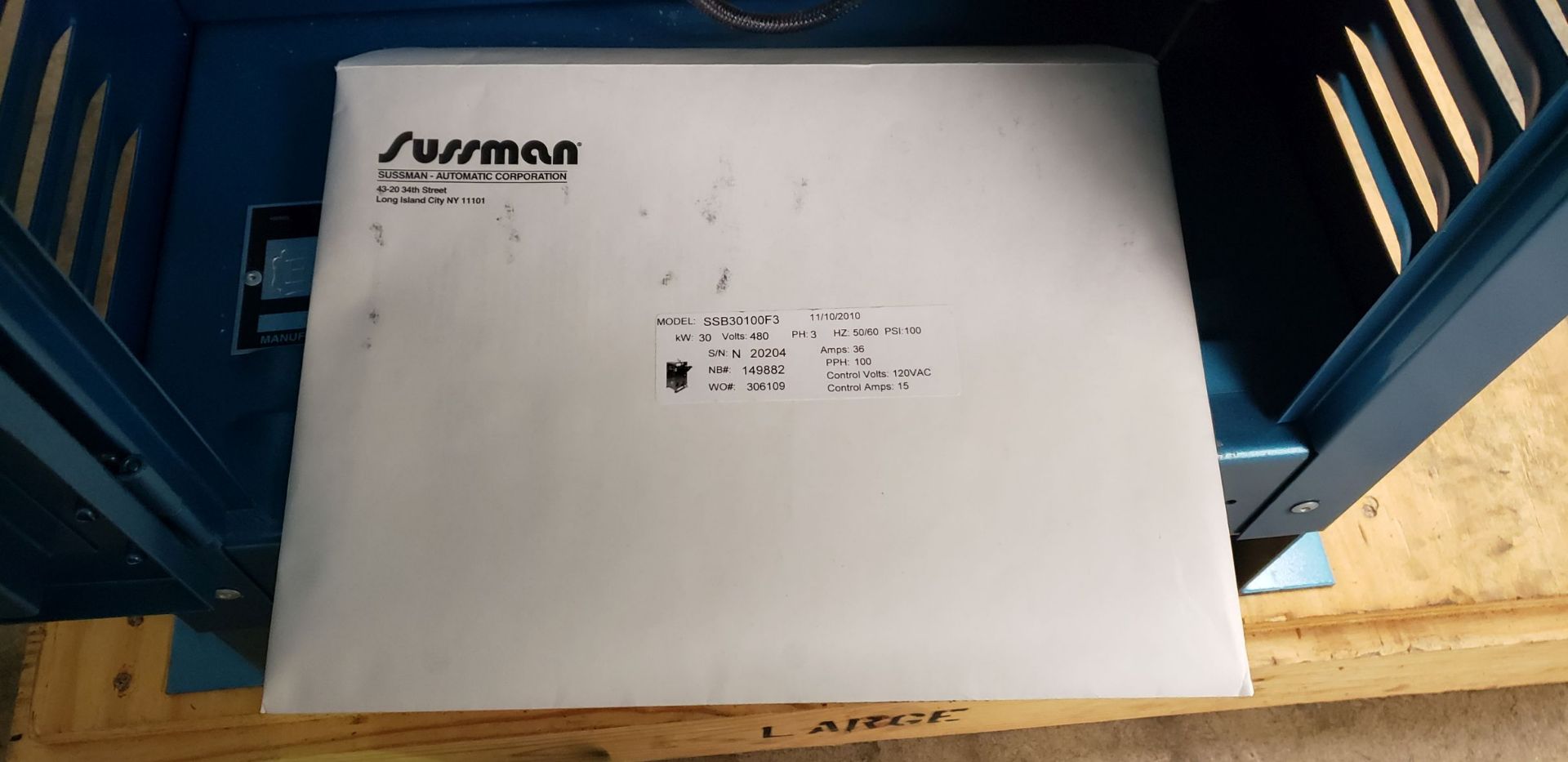 Sussman Electric Boiler, Model SSB30 - Image 12 of 14