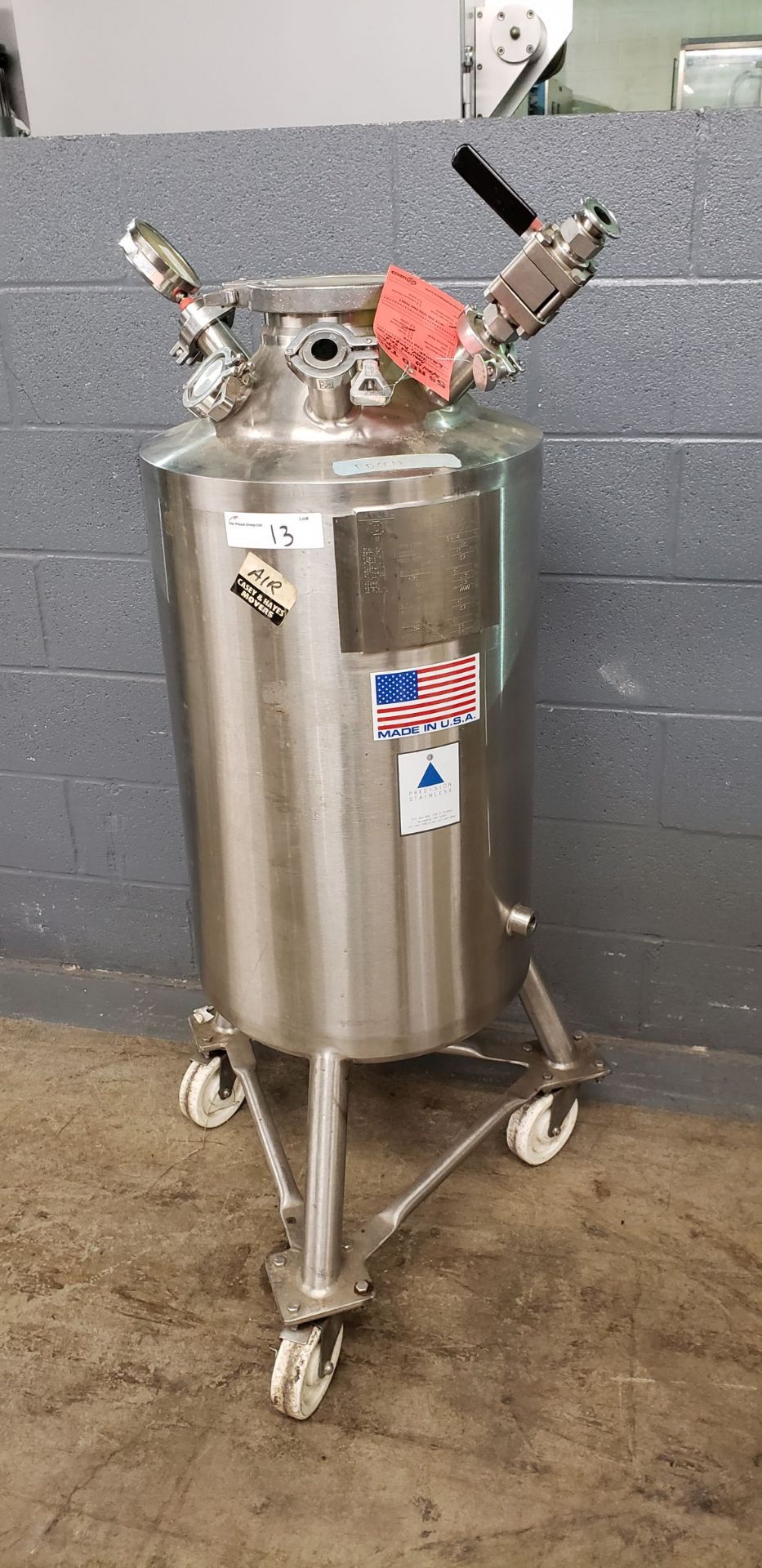 40 L Precision 316L Stainless Steel Tank, Vacuum Design