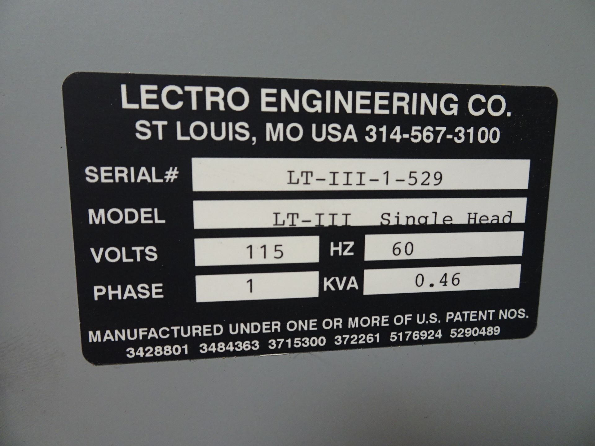 Lectro Engineering Lectro-Treat 3D Surface TreaterModel LT-III Single Head, 115V, 1ph, 60Hz, with - Image 4 of 4