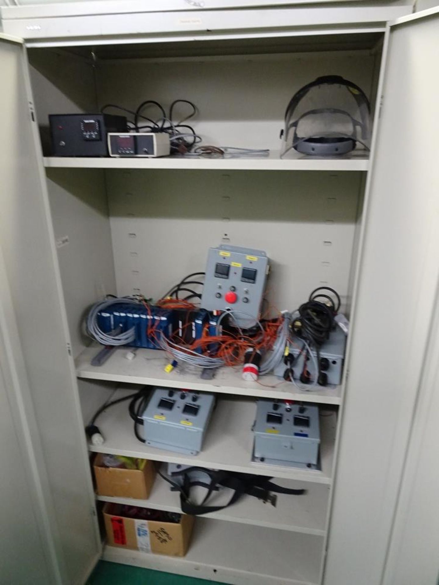 (1) Lot of (2) 2-Door Metal Storage Cabinets With National Instruments Backplane With Associated - Image 2 of 7