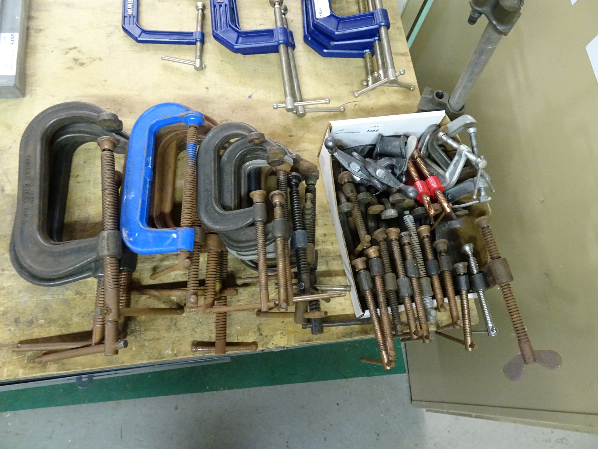 (1) Large Lot Of Various Sized C-Clamps, Sizes Range From 2 In. - 6 In., Approximately (35) C-Clamps