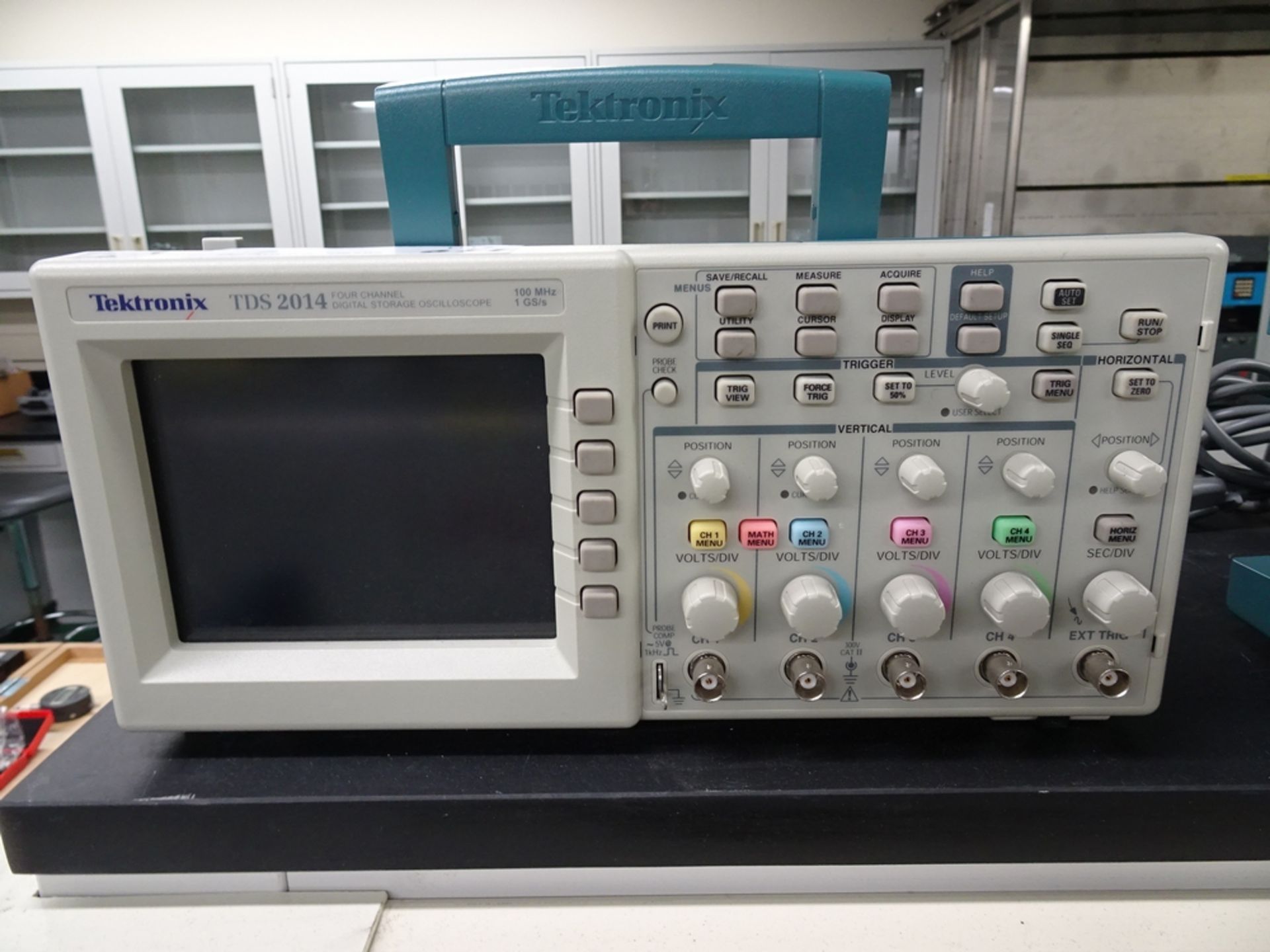 (1) Tektronix Model TDS2014 100 MHz, 1 GS/z 4-Channel Digital Storage Oscilloscope S/N C053251