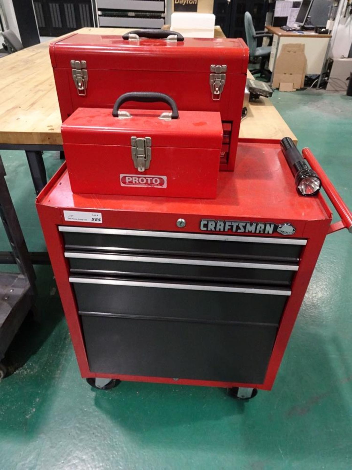 (1) Craftsman 3-Drawrer Roll Away Toolbox, (1) 2-Drawrer Personal Toolbox, (1) Personal Toolbox