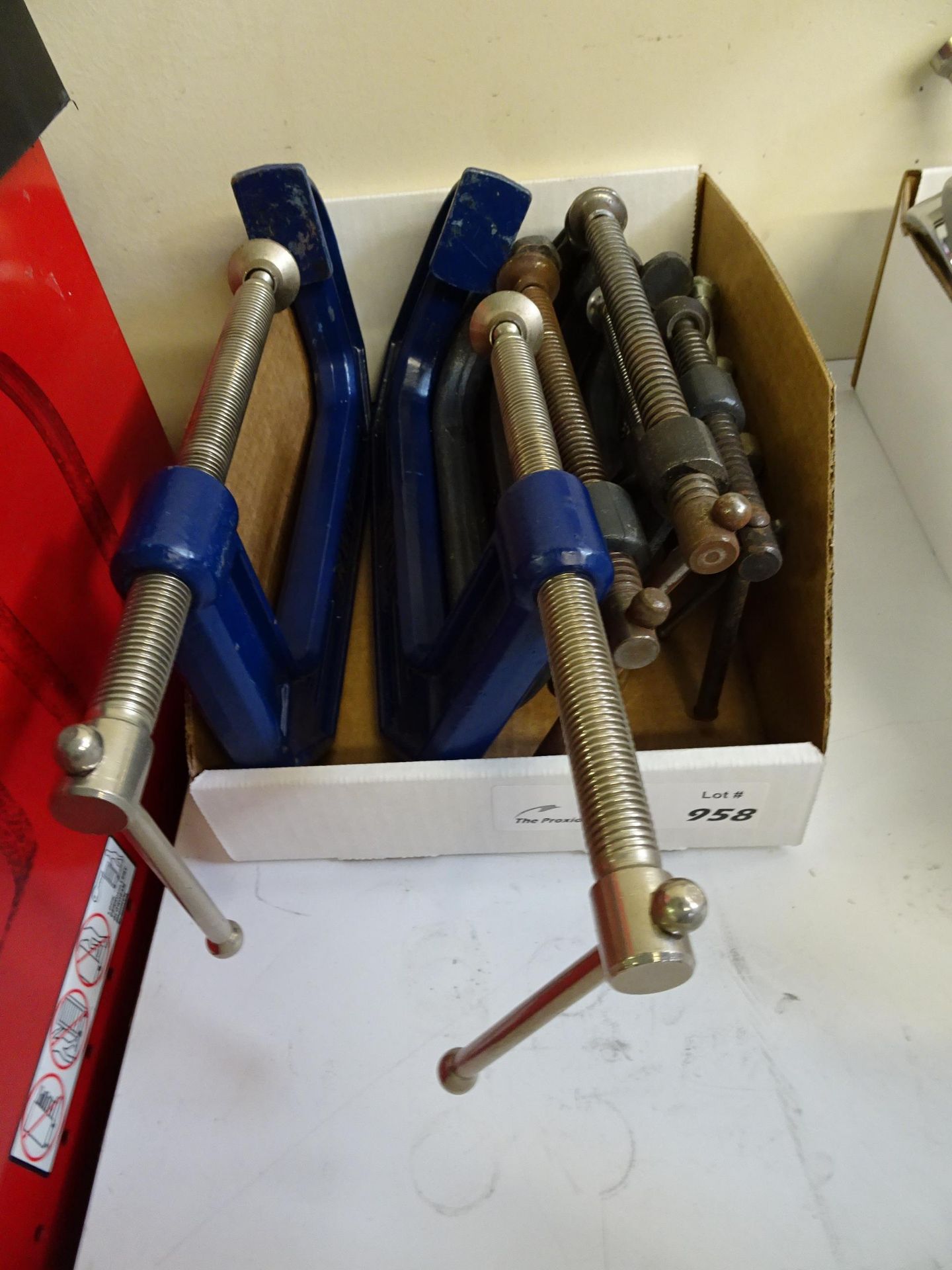 (1) Lot Box Of Various Size C-Clamps