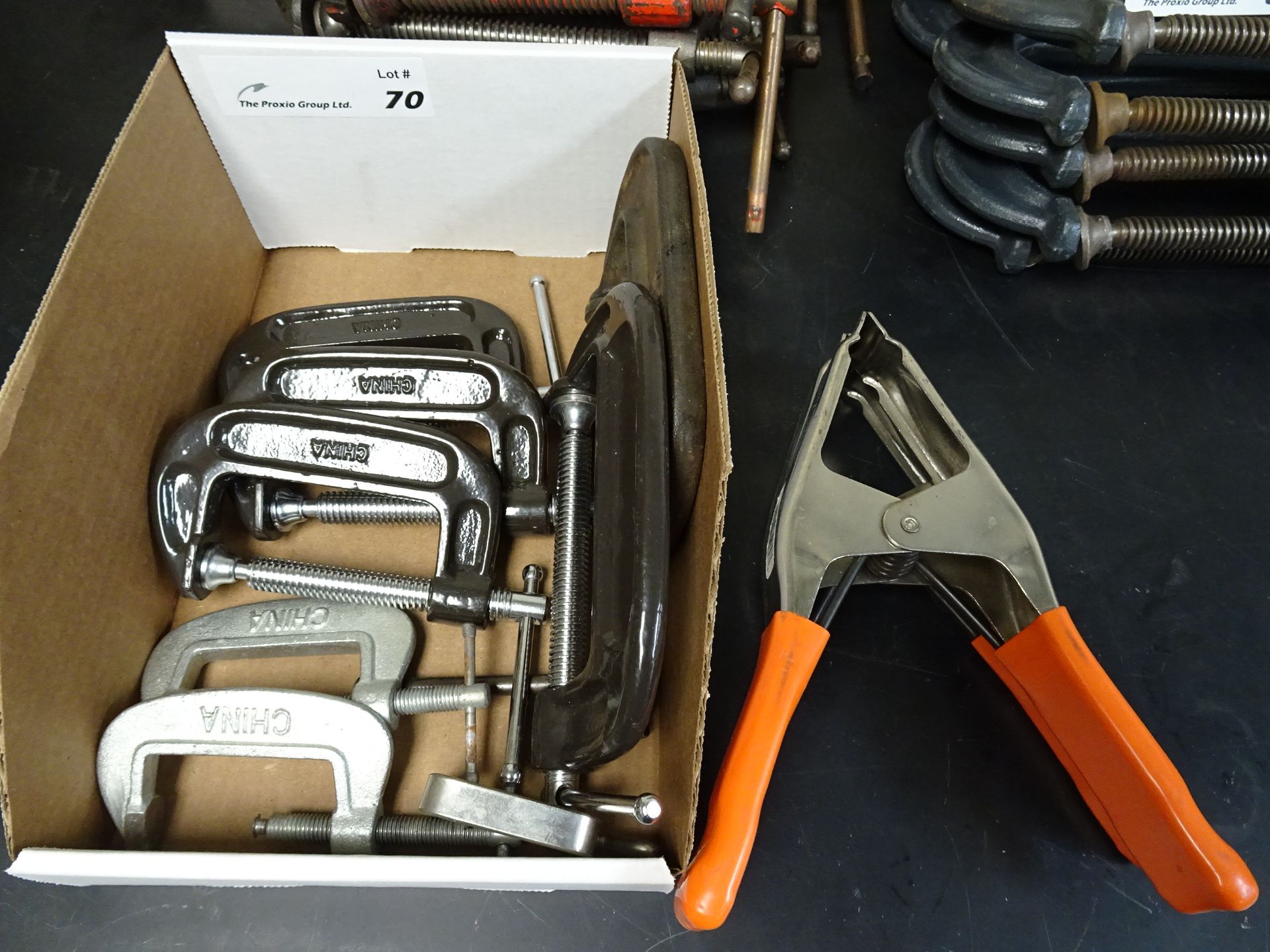 Misc Clamp Lot with Various Sized C-Clamps and Hand Clamps - Image 3 of 3