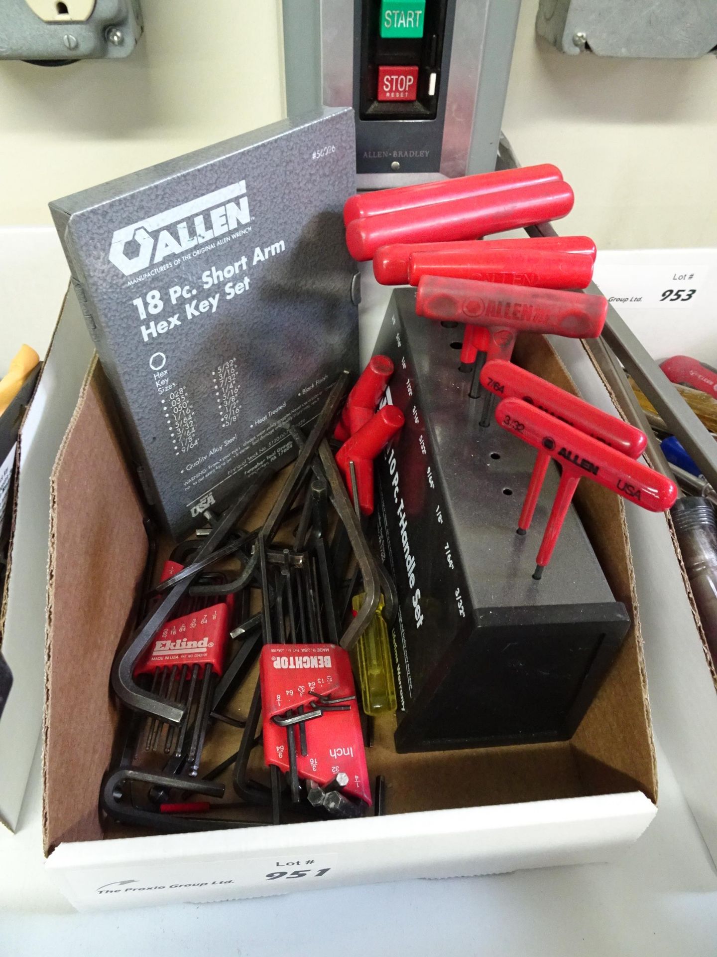(1) Lot Box Of Various Sized Allen Wrenches