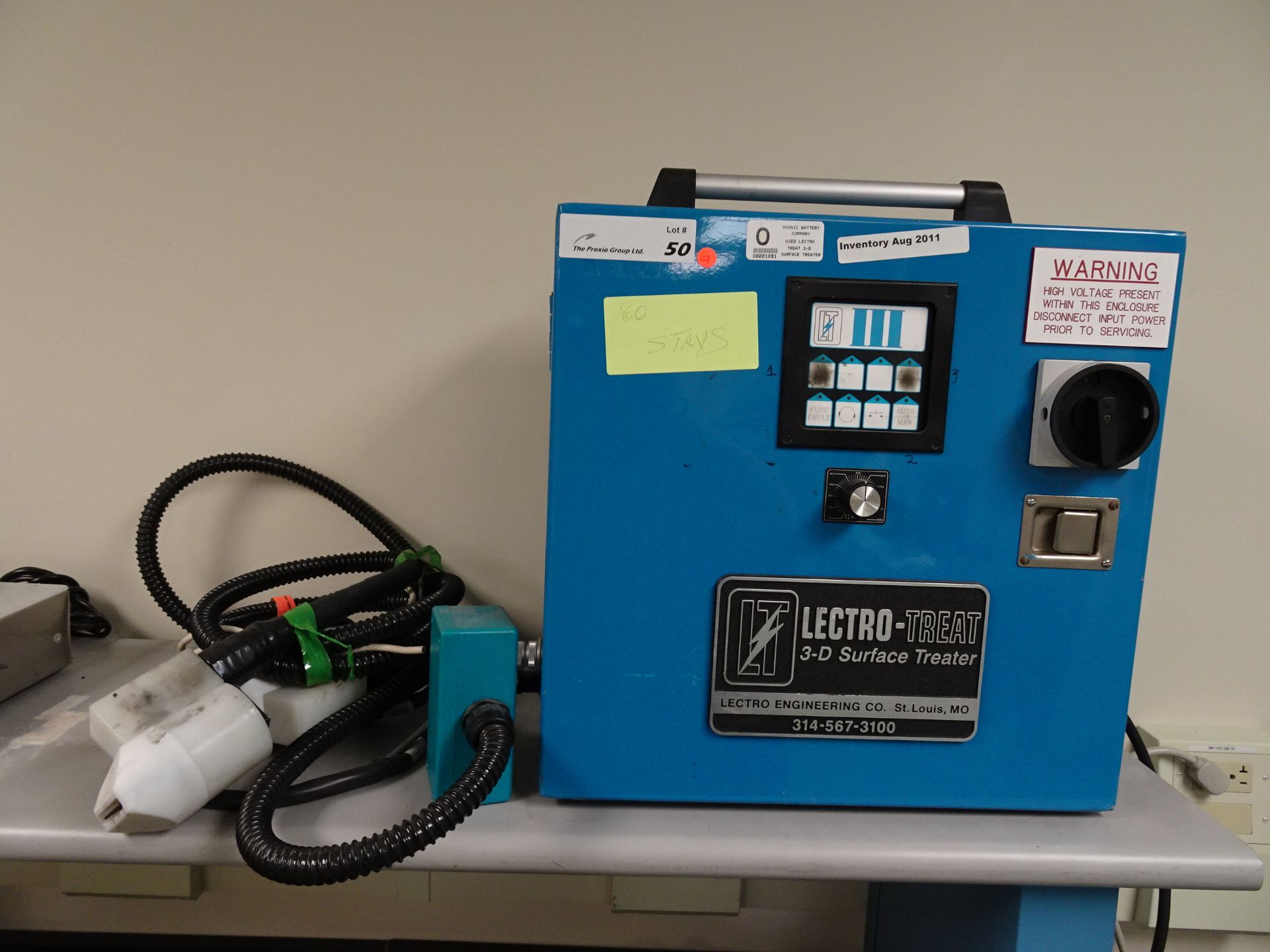 Lectro Engineering Lectro-Treat 3D Surface TreaterModel LT-III Single Head, 115V, 1ph, 60Hz, with - Image 3 of 4