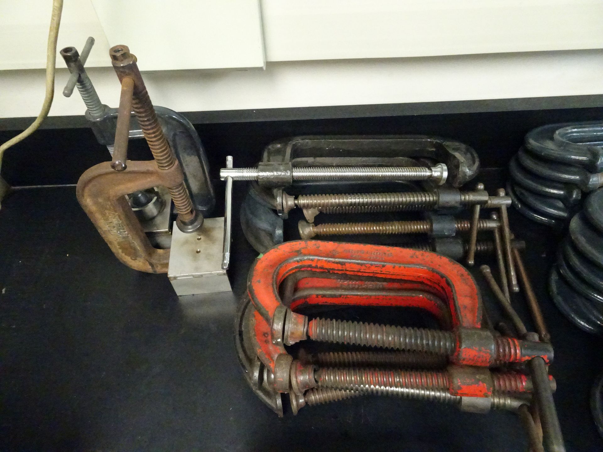 Misc Clamp Lot with Various Sized C-Clamps and Hand Clamps - Image 2 of 3