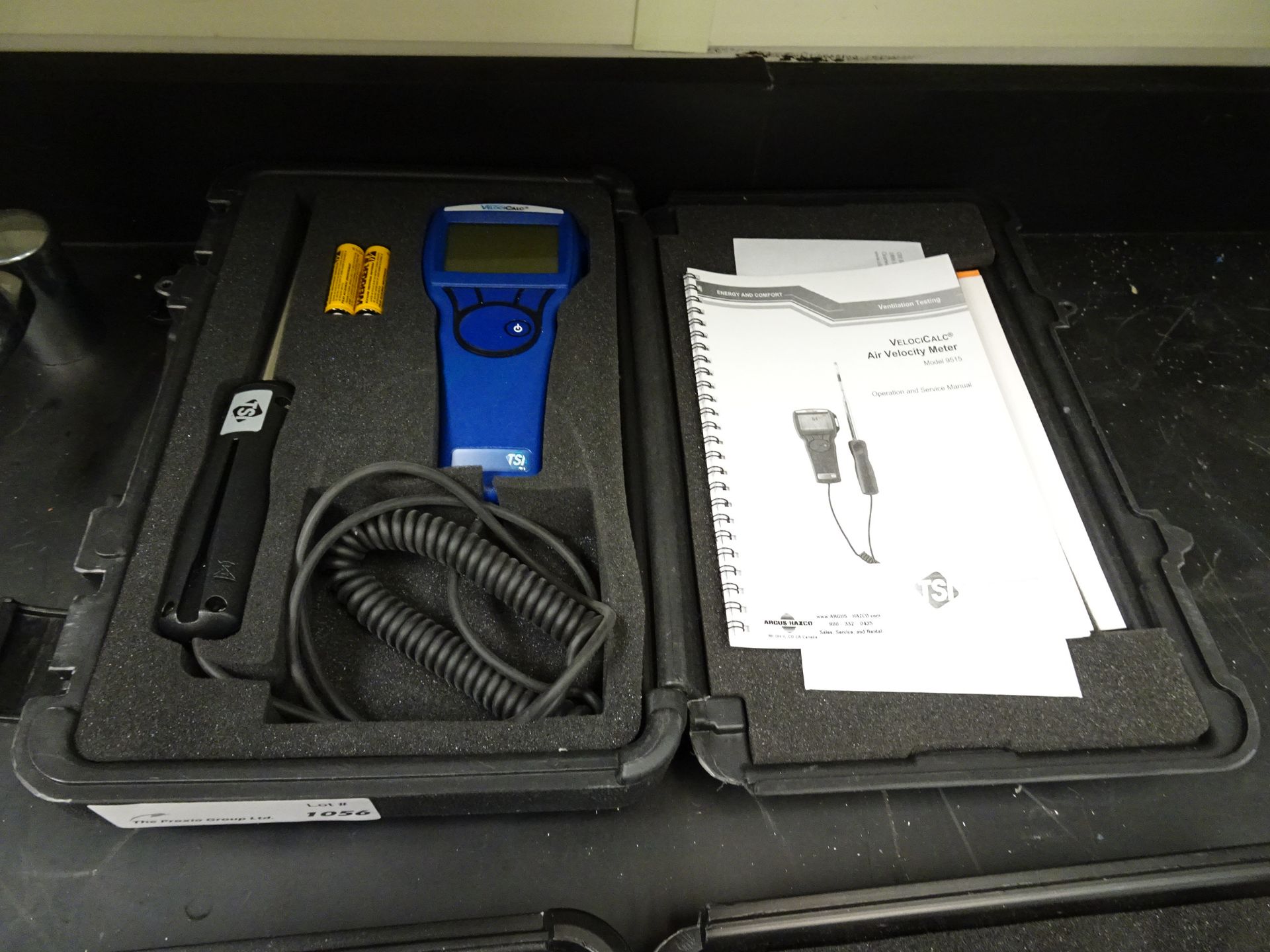 (1) TSI Inc. Model 9515 VelociCal Digital Handheld Air Velocity Meter With Probe, Manuals,