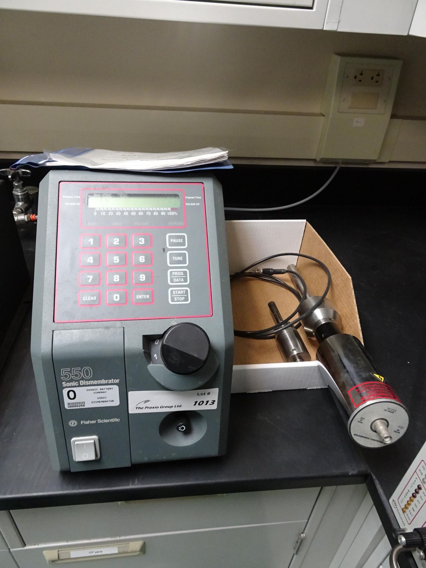 (1) Fisher Model 550 Sonic Dismembrator With Associated Controller, Ultra Sonic Converter And Wands