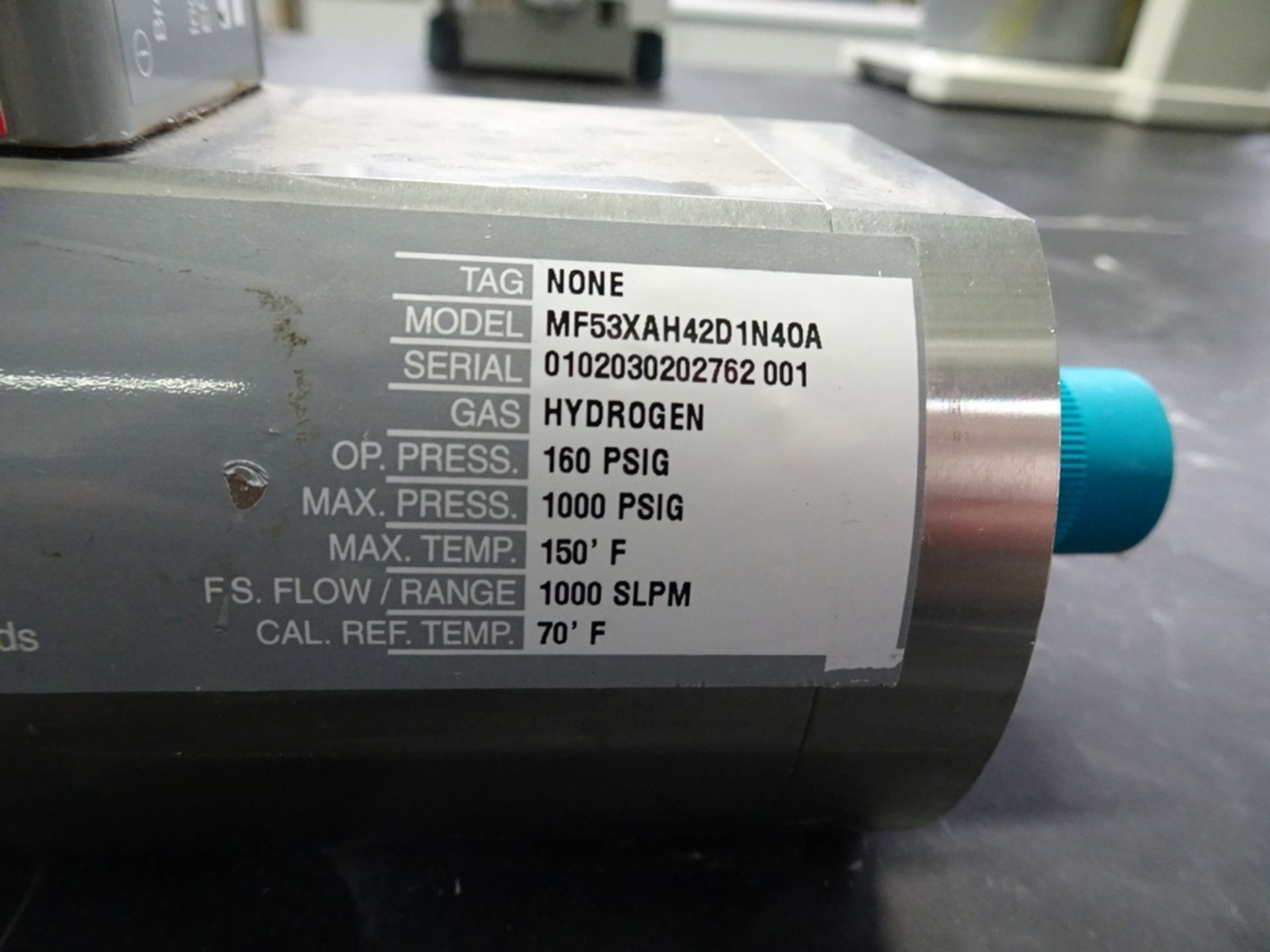 (1) Brooks MF Series Model MF53XAH42D1N40A Hydrogen Mass Flow Controller Operating Pressure 160 PSIG - Image 2 of 2