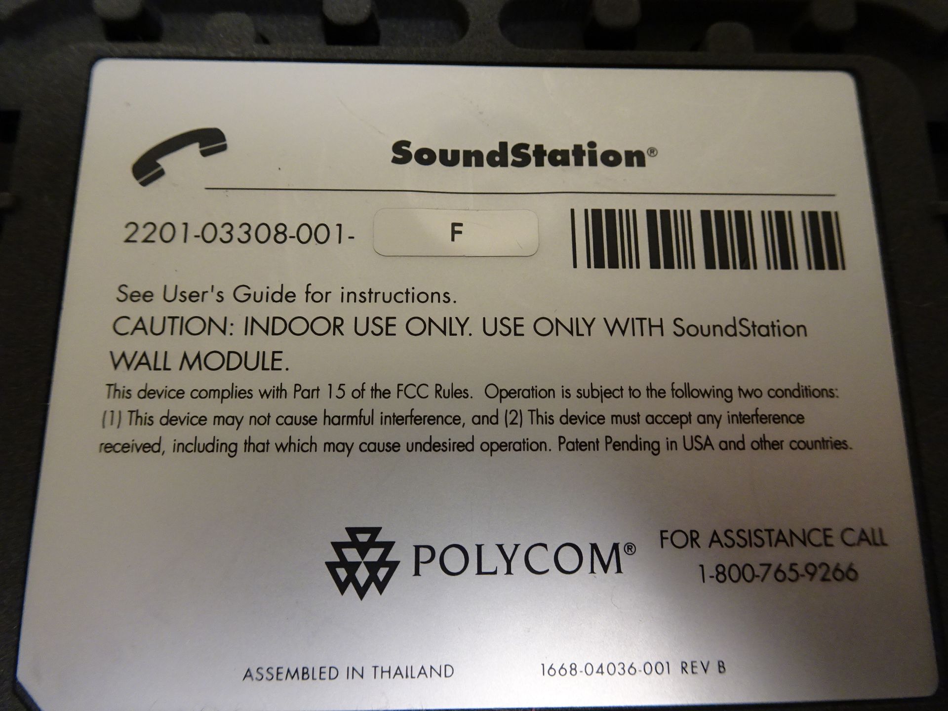 Polycom Soundstation EX Model 2201-03308-001 F Conference Room Speaker Phone - Image 2 of 2