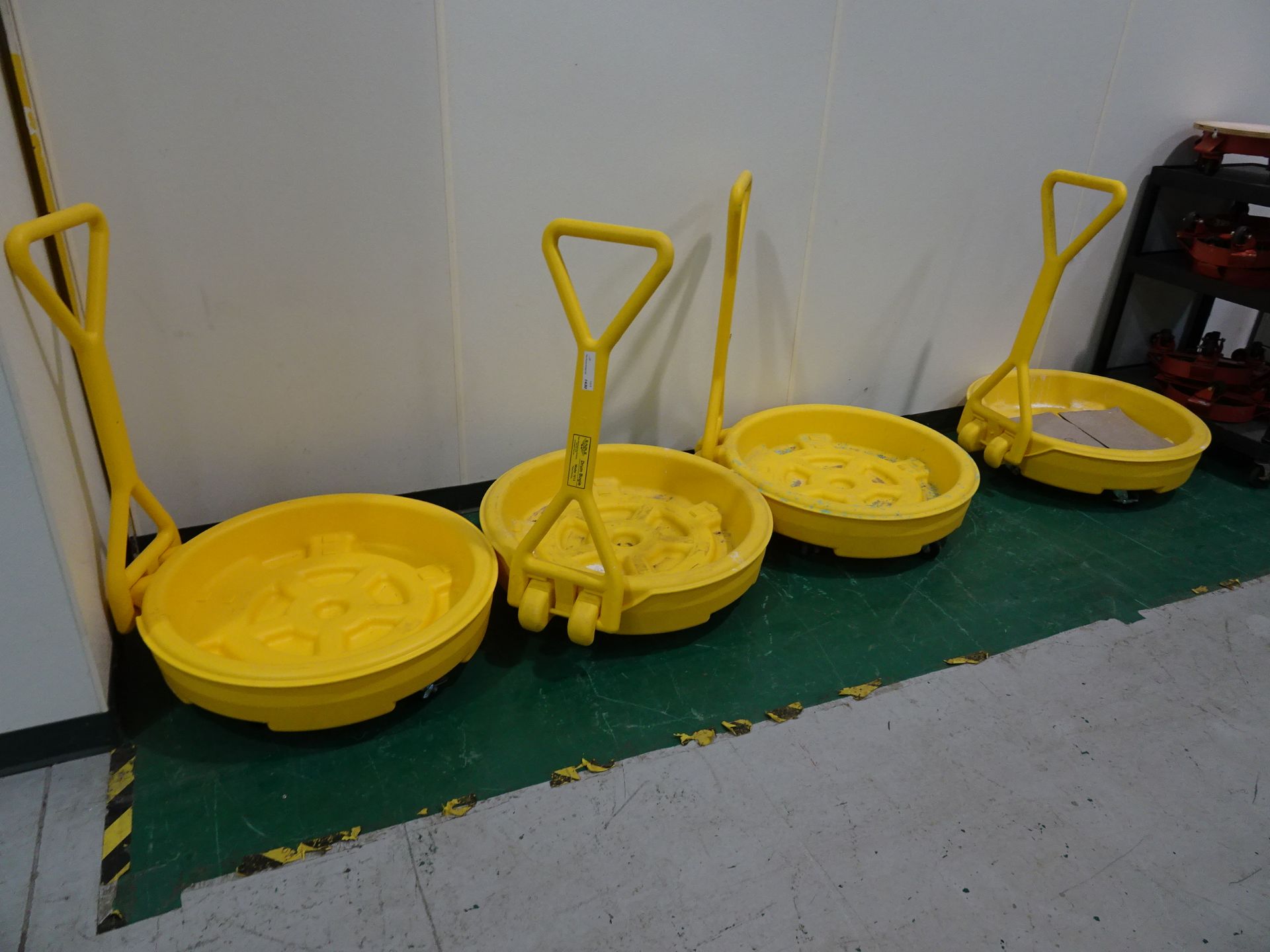 (4) Eagle Model 1613 Castered Upright Drum Dollies With Spill Containment