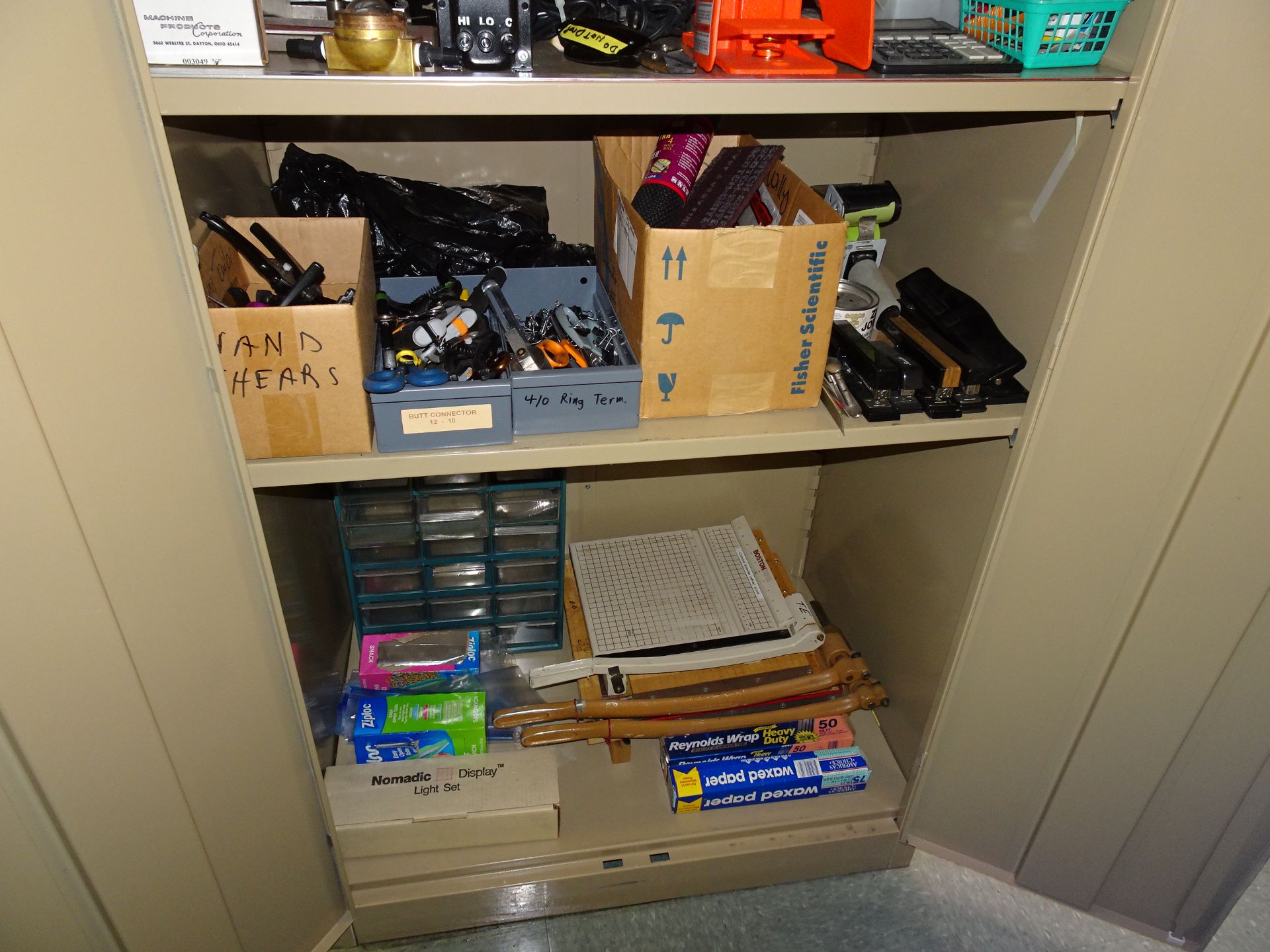 2-Door Metal Storage Cabinet And Contents Including But Not Limited To: Various Office Supplies, - Image 3 of 3