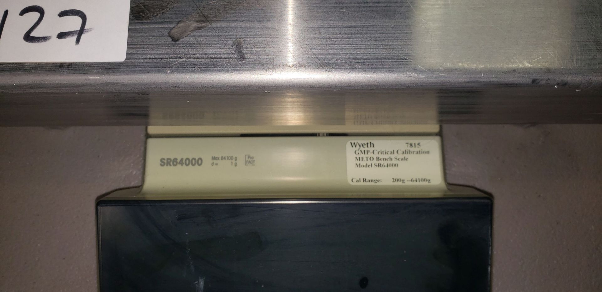 Mettler Toledo SR64000 platform scale, max 64,100g, d=1g, 14" x 11" stainless steel platform. - Image 4 of 5