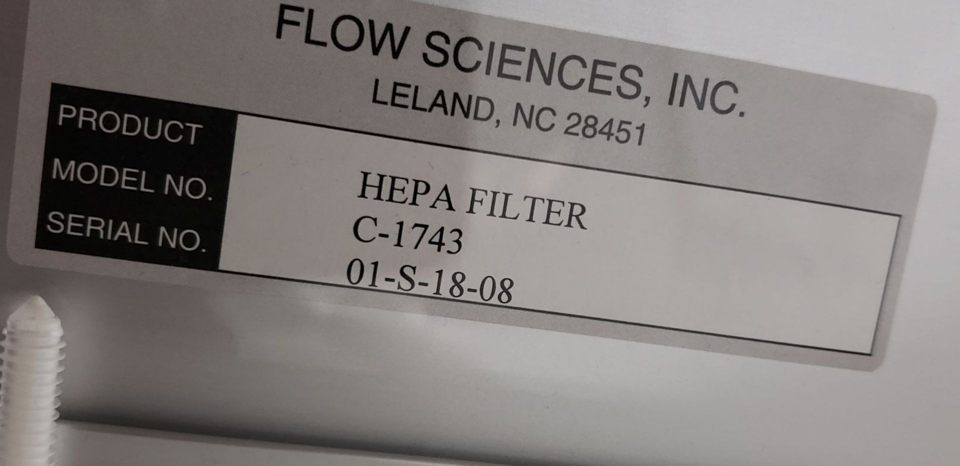 Flow Sciences Inc Model 24x14 Bench Top Lab Hood, serial 02-04-08-01 with model FS1645 Face Velocity - Image 4 of 7