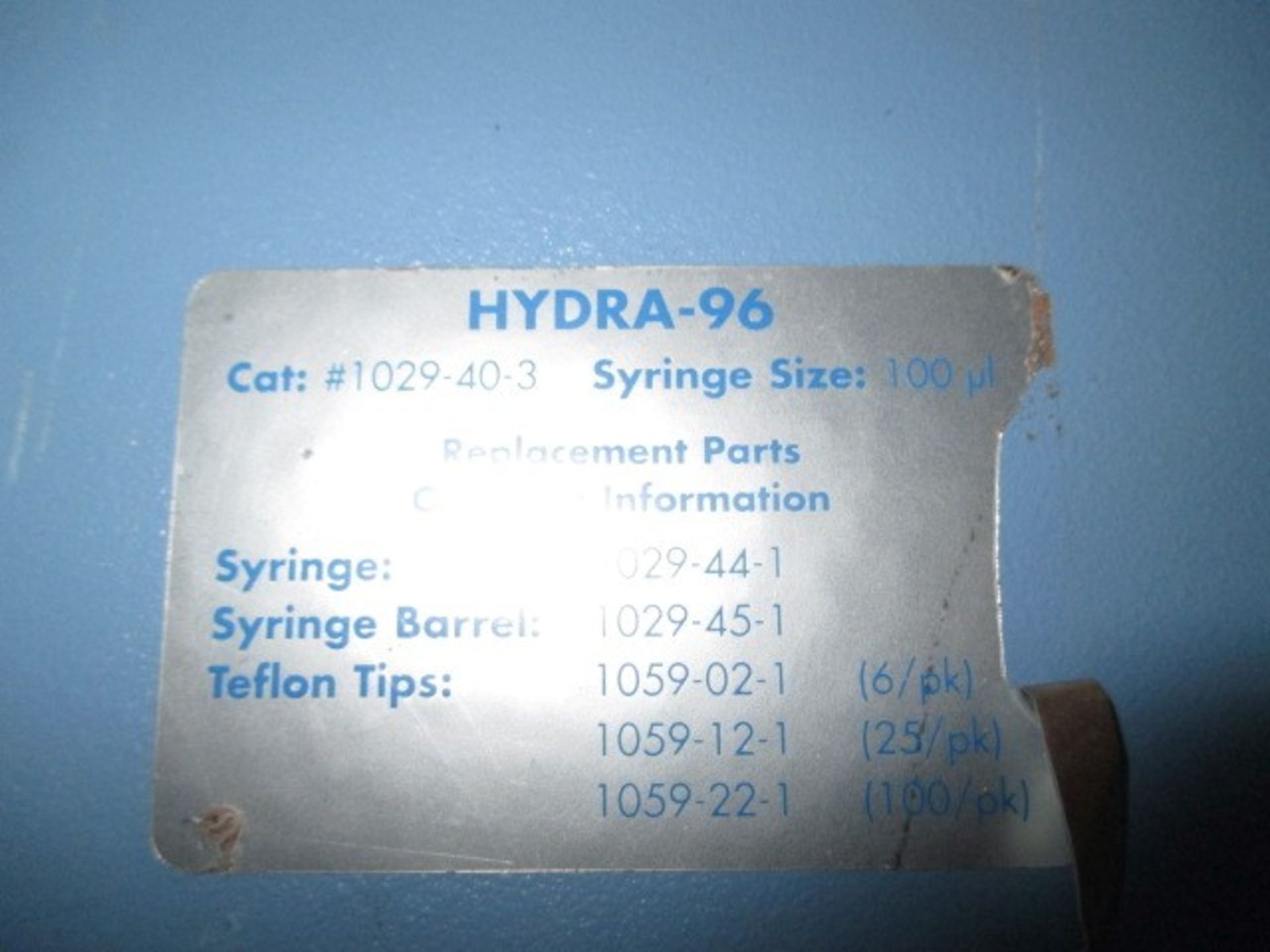 Robbins Scientific syringe filler / dispenser Hydra 96, catalog# 1029-40-3, capable of filling up to - Image 6 of 7