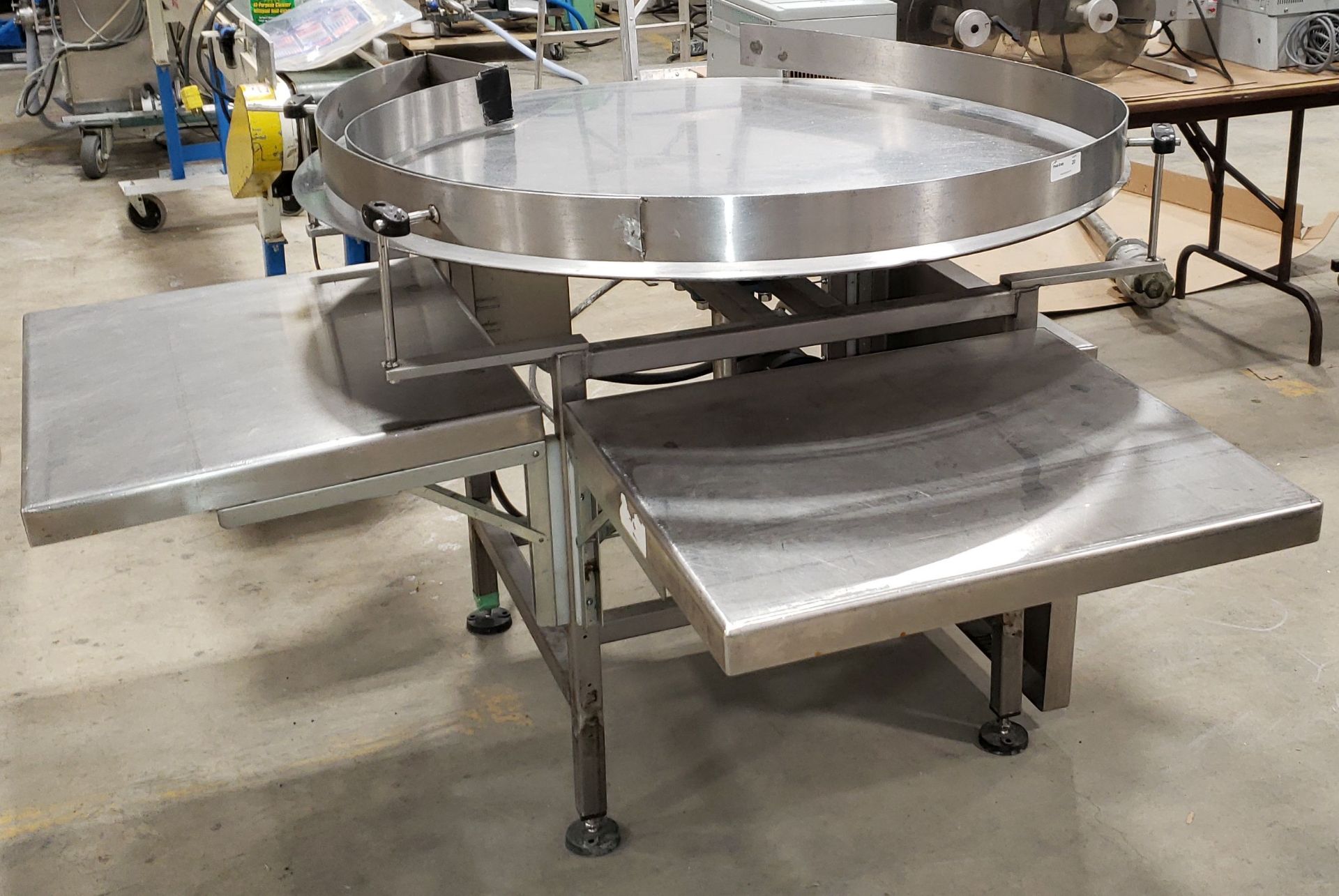 48" Stainless Steel Turntable with guards, controls & pack-off Table - Image 2 of 5