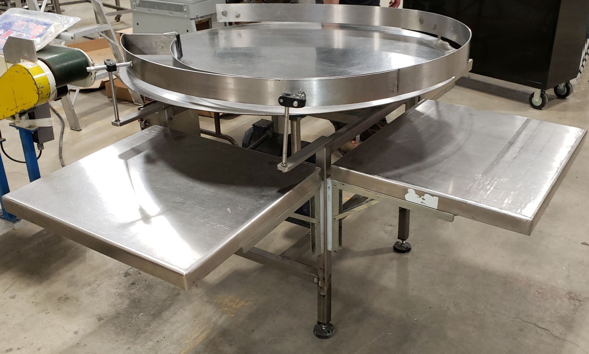 48" Stainless Steel Turntable with guards, controls & pack-off Table - Image 3 of 5