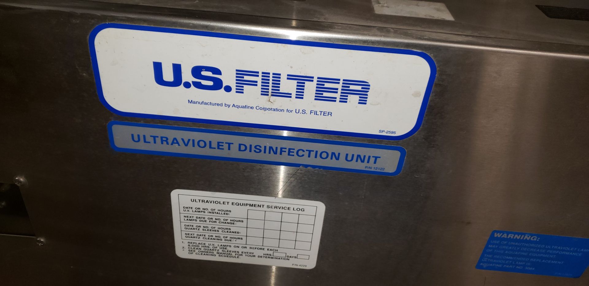 U.S. Filter 2-sided Ultraviolet Disinfection System - Image 2 of 12