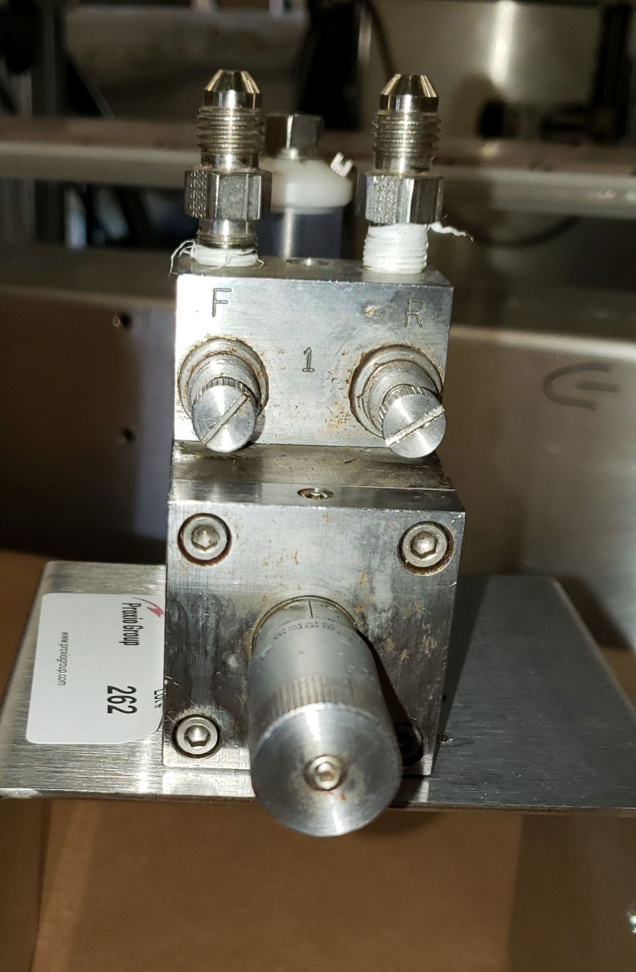 HIBAR Piston Filler Model 1B Check Valve All Stainless Steel with stand **Auctioneers Note** - Image 6 of 13