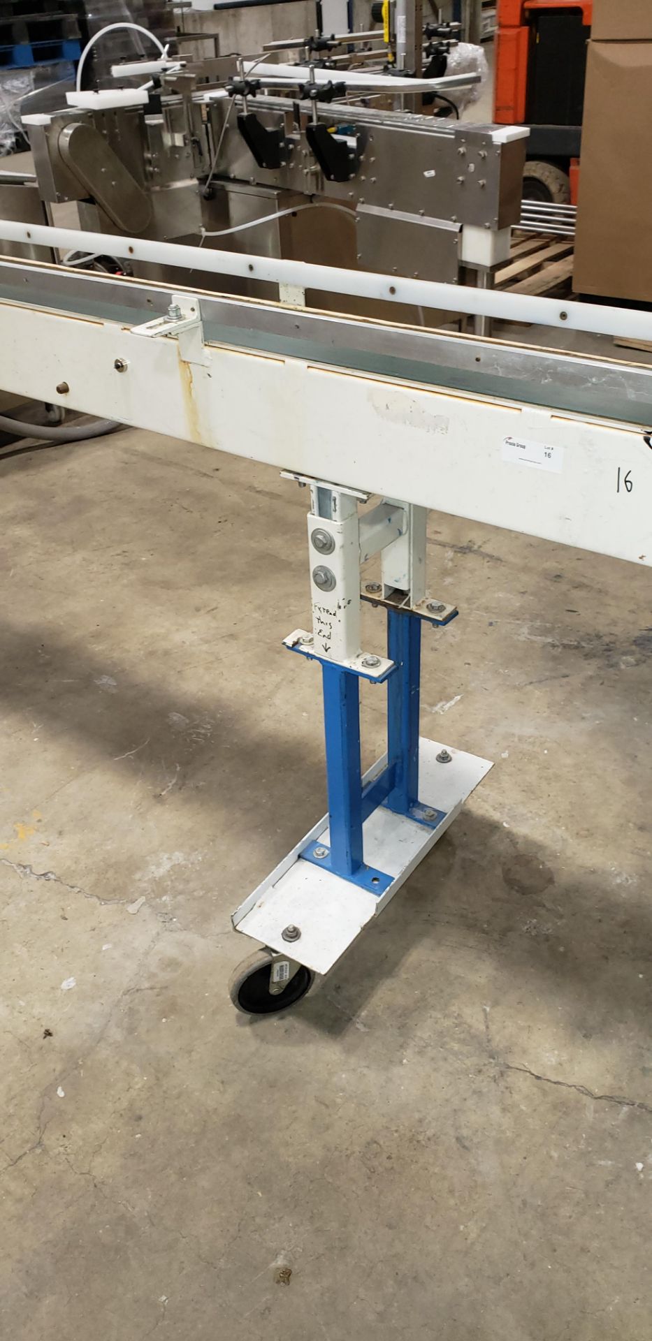 Conveyor Section 6" x 126" Adjustable Height Roll Away Design - Image 2 of 9