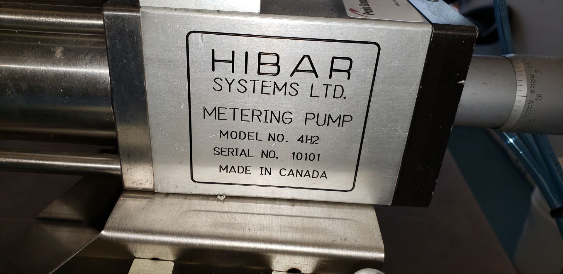 HIBAR Piston Filler Model 4H2 Rotary Valve with nozzle and hopper **See Auctioneers Note** - Image 5 of 19