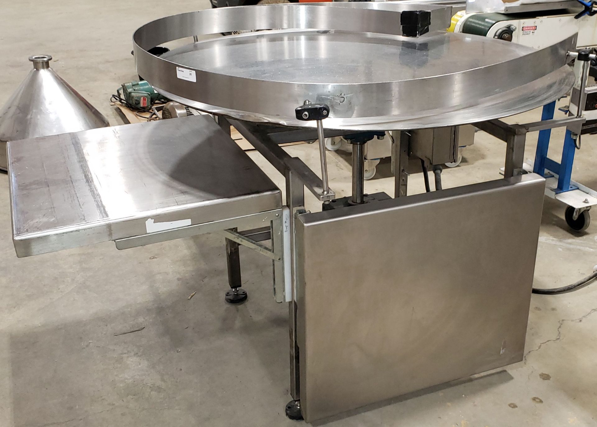 48" Stainless Steel Turntable with guards, controls & pack-off Table - Image 4 of 5