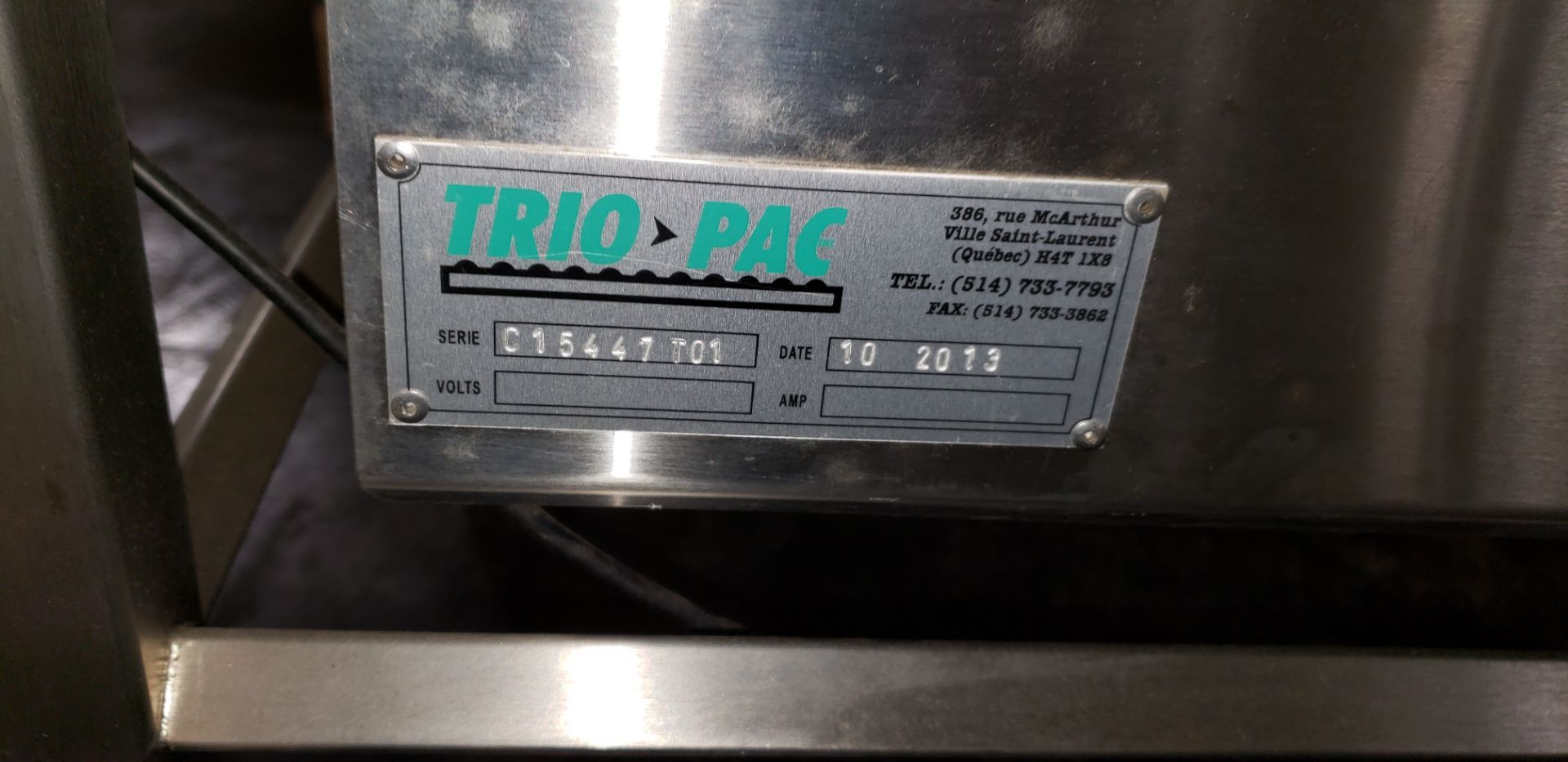 Trio Pack motorized Conveyor section, stainless steel - Image 2 of 12