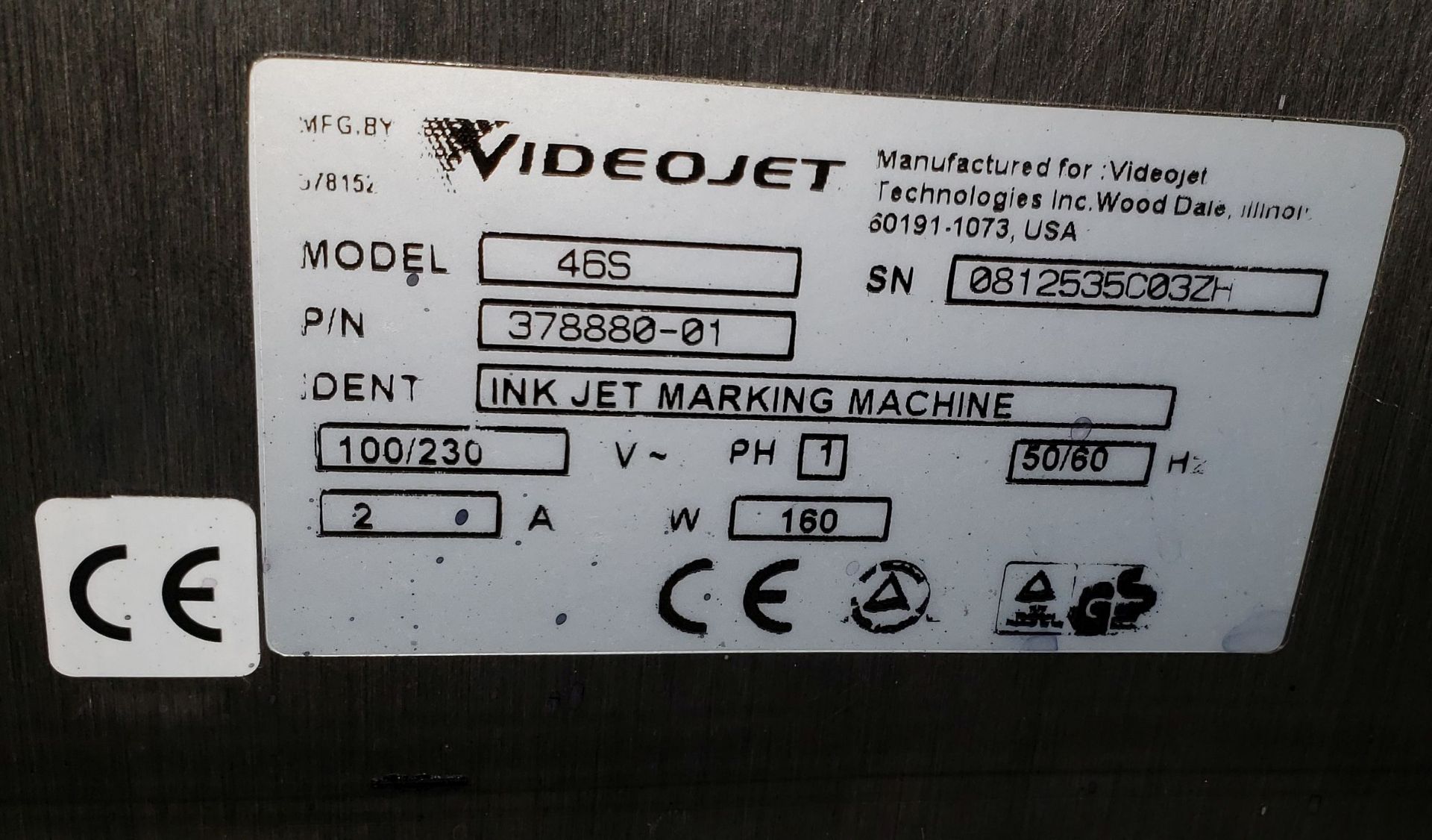 VideoJet 46s inkjet printer, with print head - Image 4 of 11