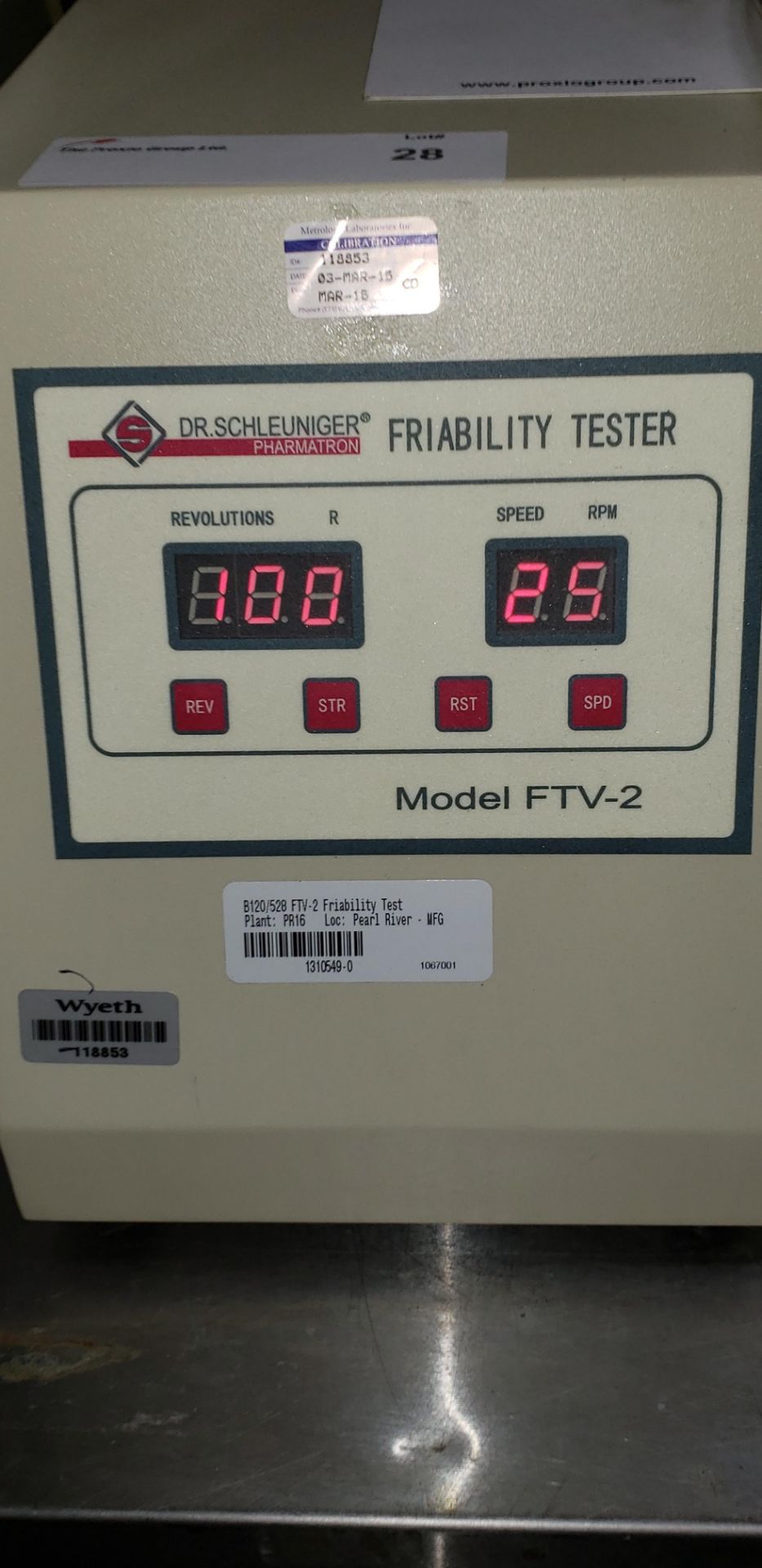 Dr. Schleuniger Pharmatron Friability tester - Image 2 of 7