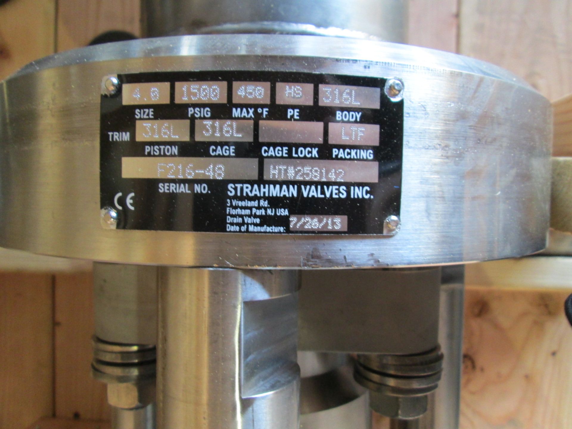 Unused 4" Strahman Valve system, consisting of (4) valves, 316L stainless steel construction, - Image 17 of 28