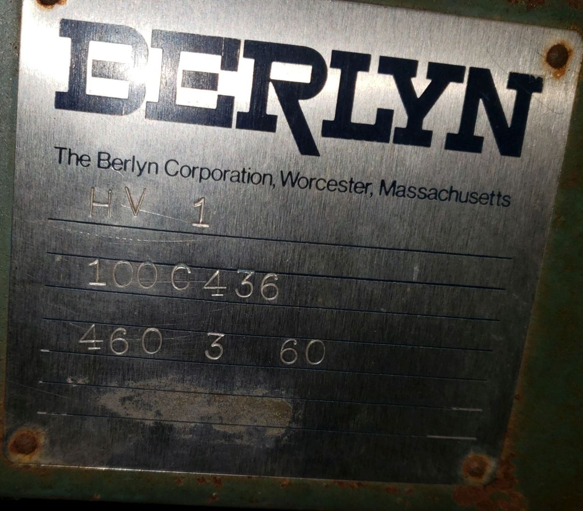 Berlyn Air Wipe, model HV1, 460 volts - Image 5 of 5