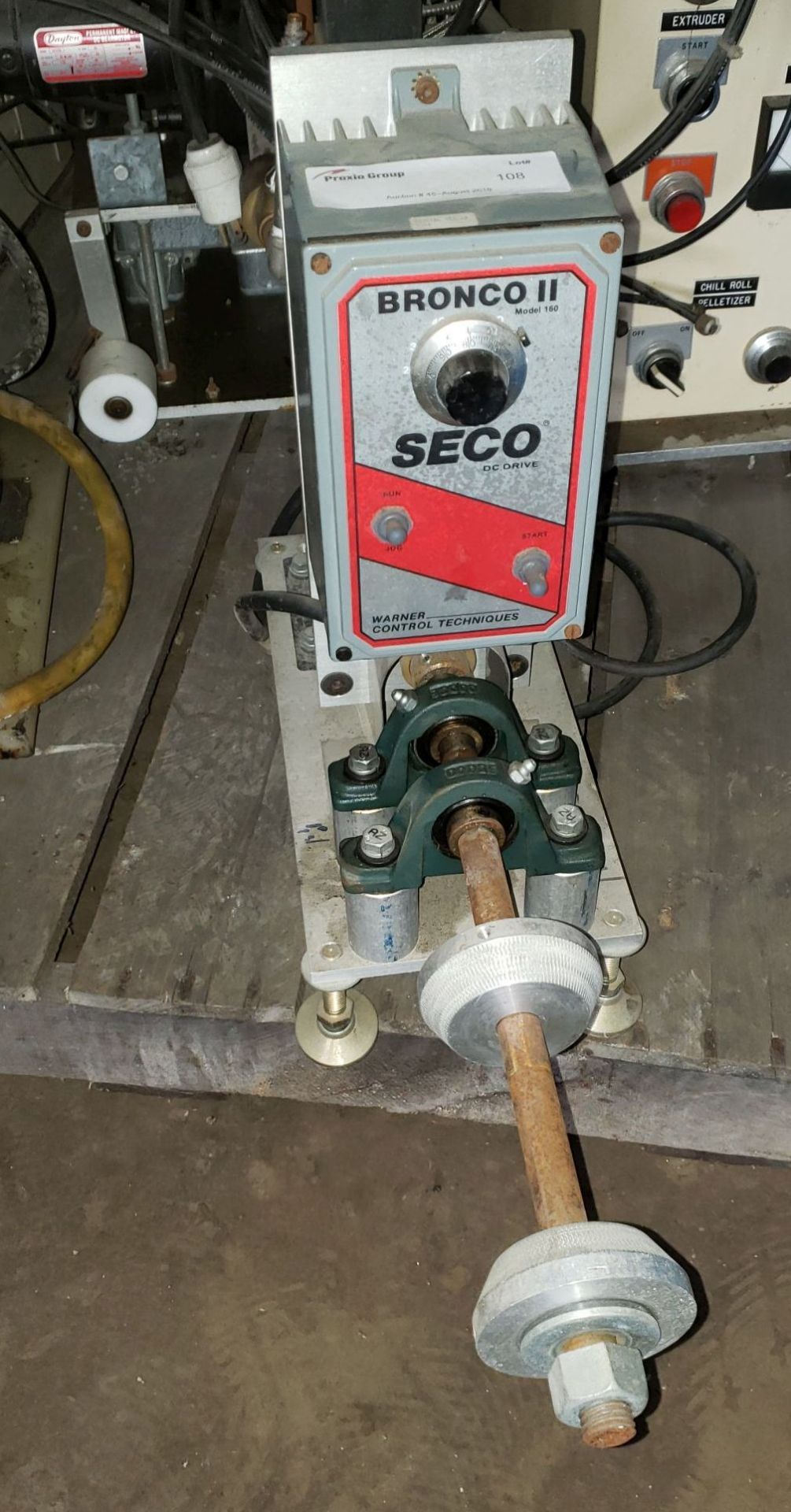 winder with 1/4 hp DC motor, variable speed, with Bronco II SECO controls, with approximately 6"