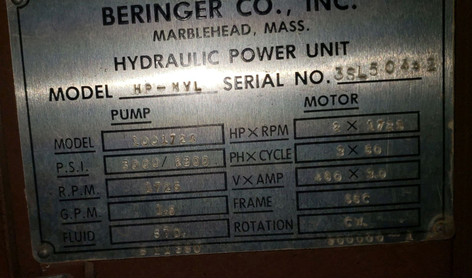 Beringer 2 hp hydraulic Power Pack - Image 5 of 5