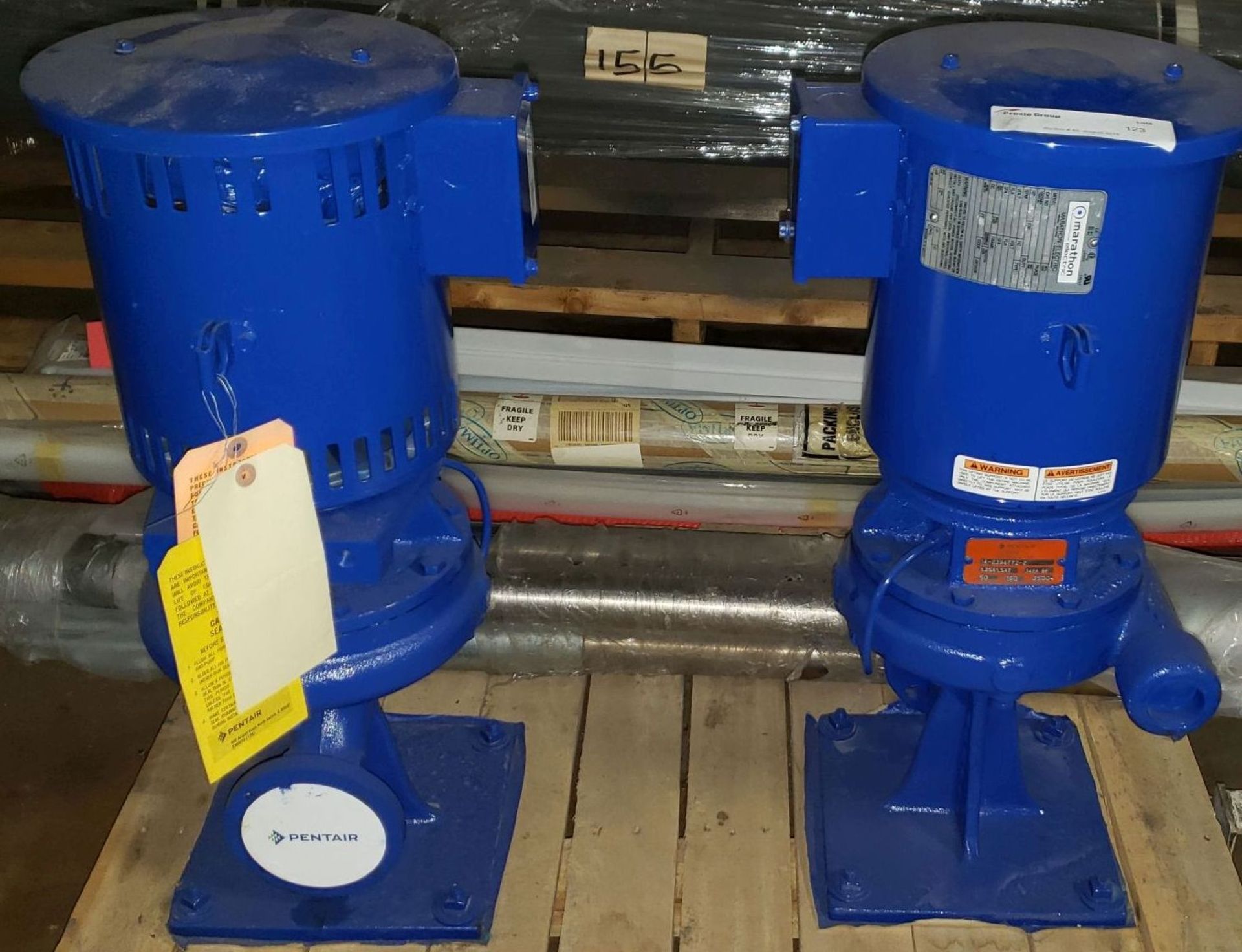 (2) unused 5 hp Aurora Centrifugal pumps, 208 volt