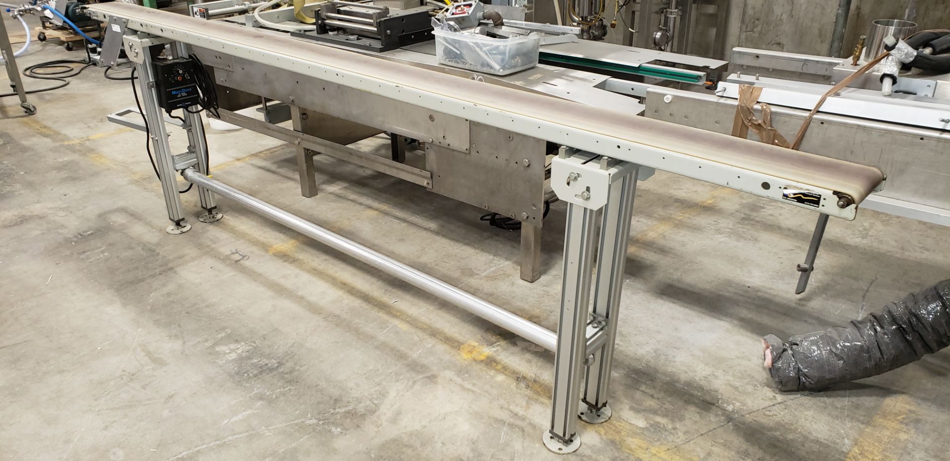 Conveyor P Slot Aluminum 6" x 119" Adjustable Height equipped with multi drive DC motor controller - Image 3 of 8