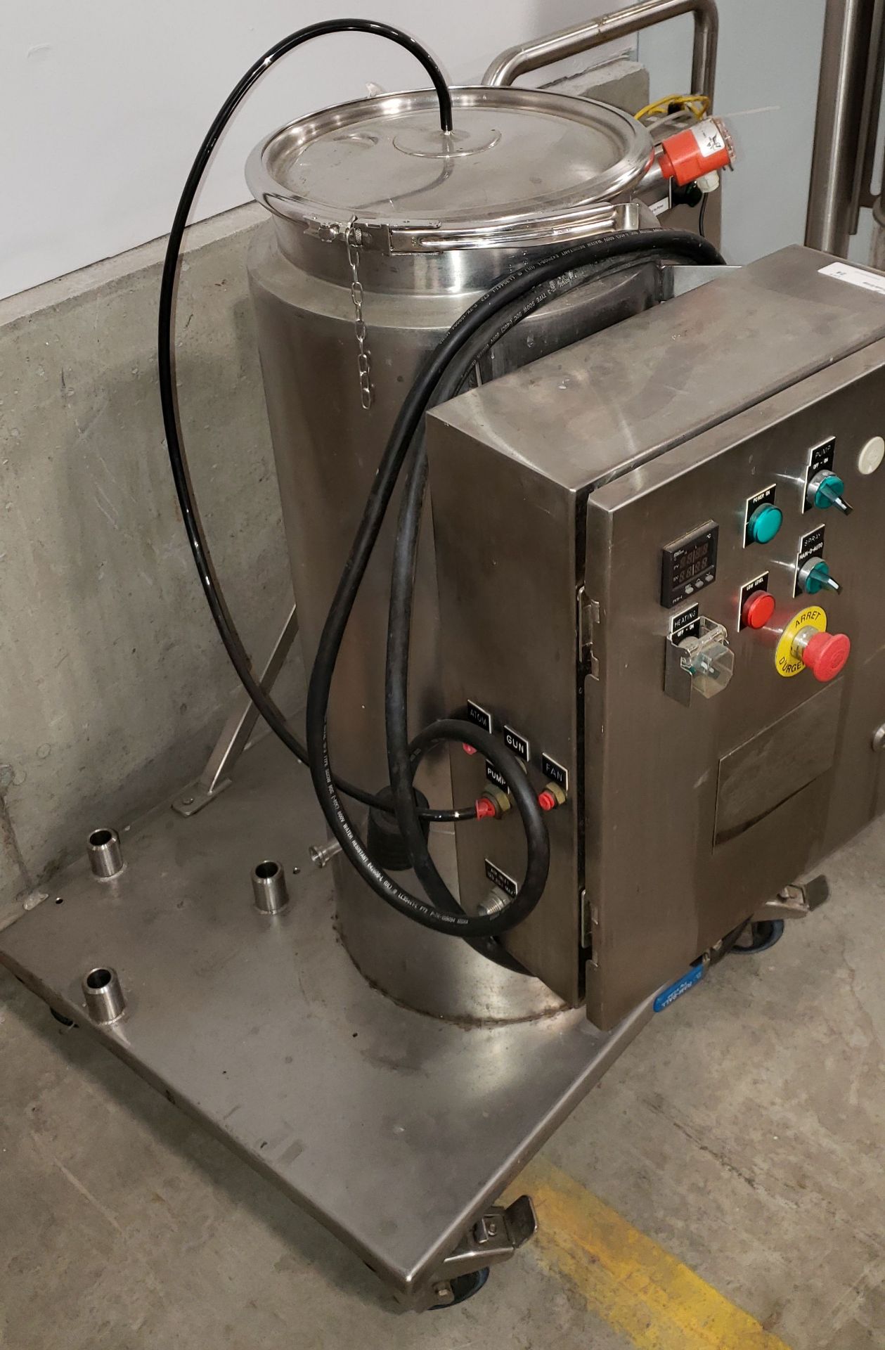 Heating Spray Pump-Bio Envelope Technologies Stainless Steel Tank on Cart with Internal Heating - Image 2 of 8
