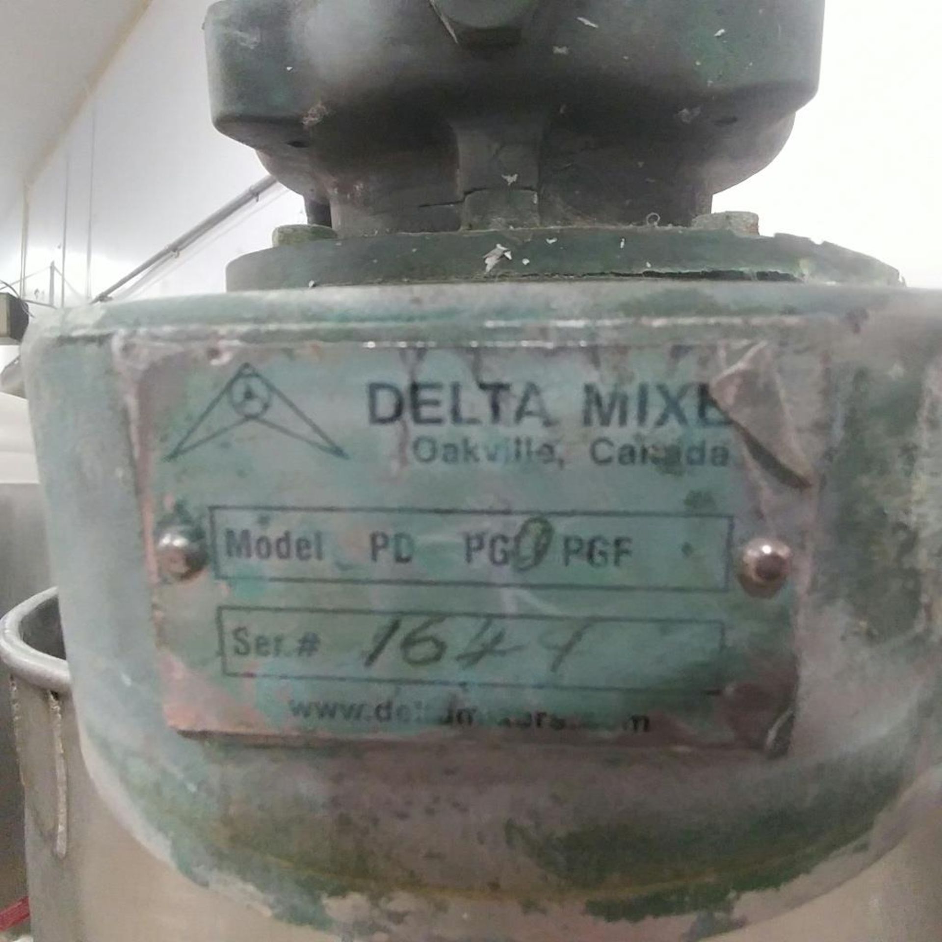 Delta Mixer Agitator, Clamp on Style, model PD PG PGF, serial number 1644  No Shaft No agitation - Image 6 of 6