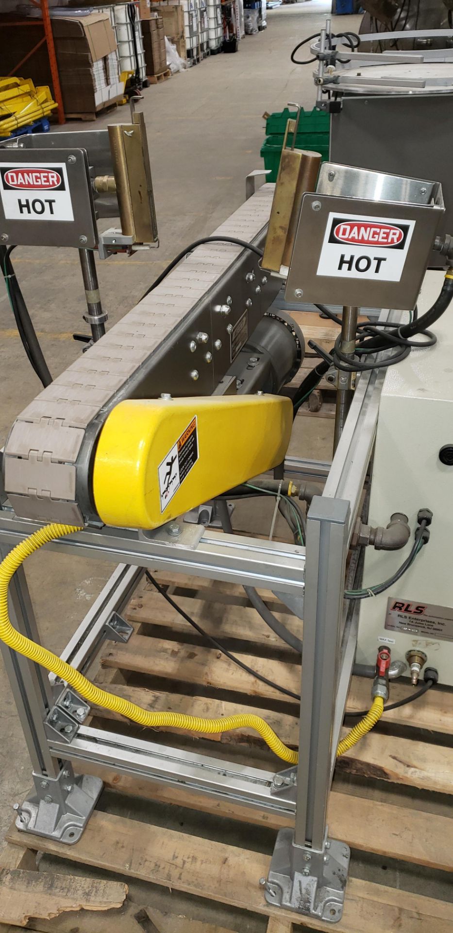 RLS Inline Flamer with 3" x 46" conveyor Natural Gas with Control Panel 2 Flaming Heads with guards - Image 7 of 14