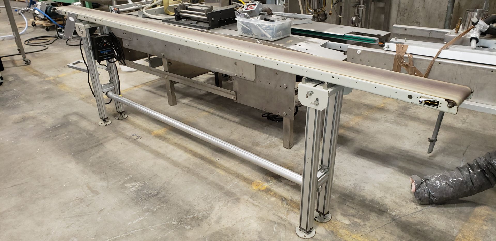 Conveyor P Slot Aluminum 6" x 119" Adjustable Height equipped with multi drive DC motor controller - Image 2 of 8