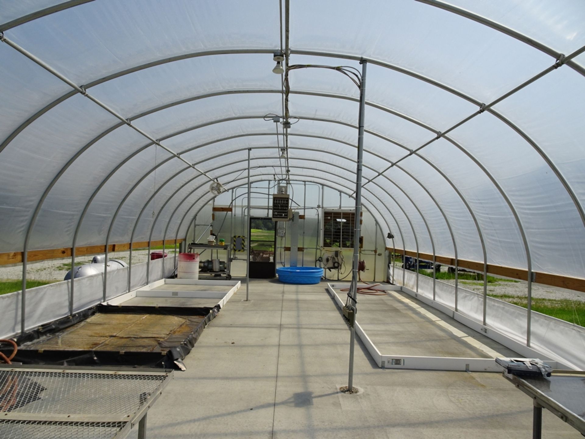 approximately 22 foot by 48 foot arch style 3 season Greenhouse with corrugated and Walls 2 - Image 10 of 11