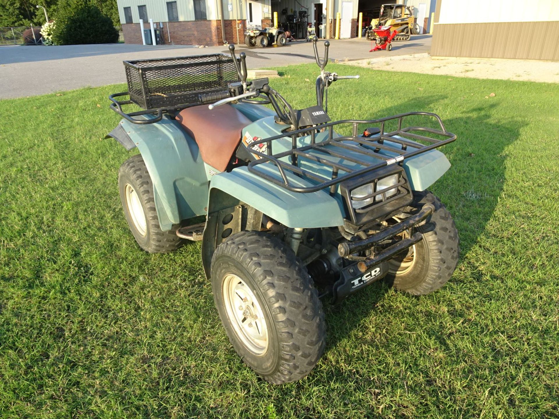 Yamaha Big Bear 350 4x4 4-Wheeler with Front and Rear Racks and Manual - Image 6 of 7